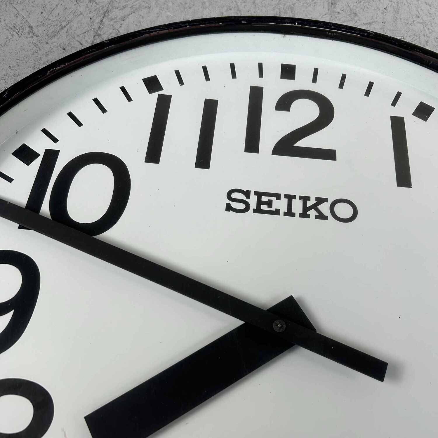Industrial Vintage Wall Clock, SEIKO, Japan.