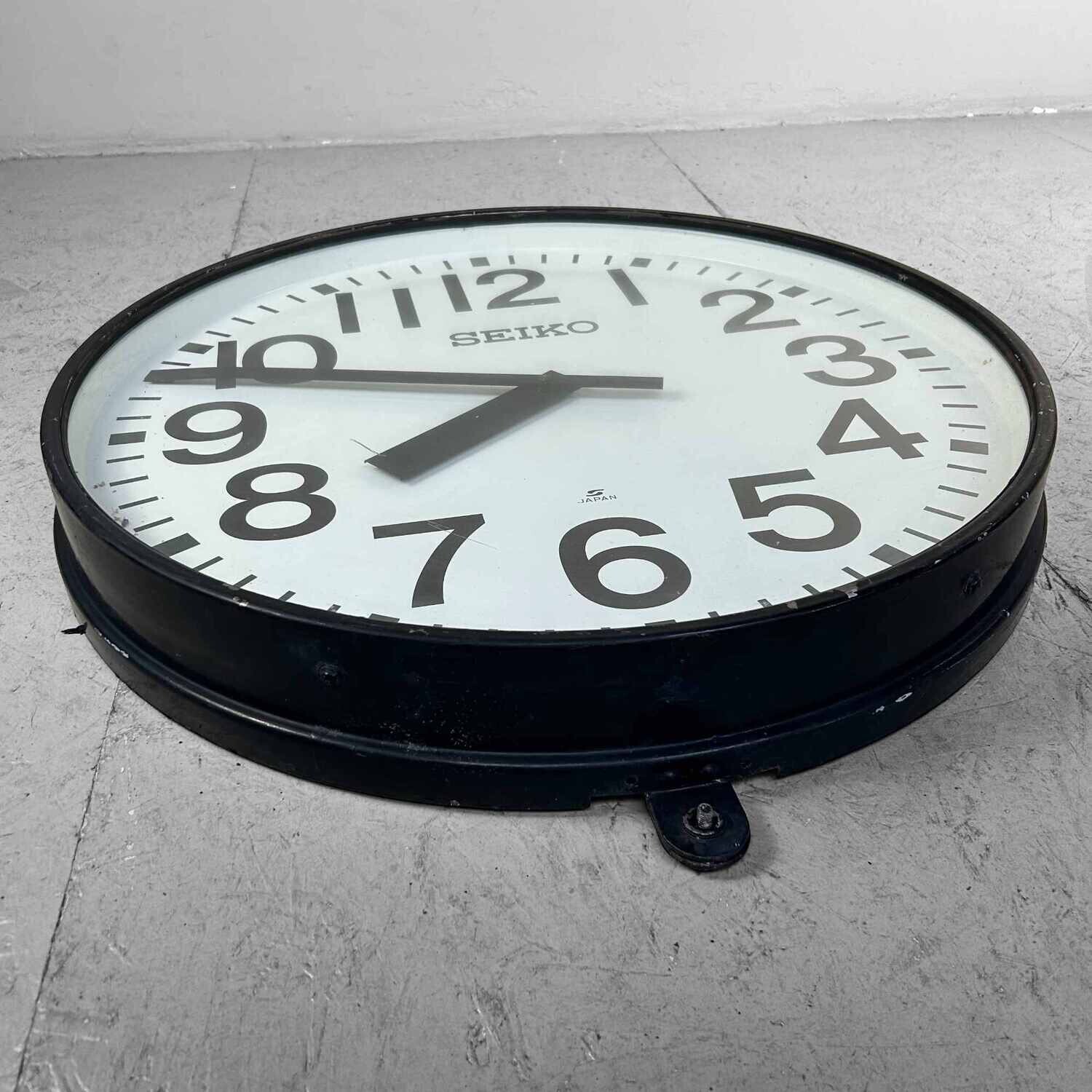 Industrial Vintage Wall Clock, SEIKO, Japan.