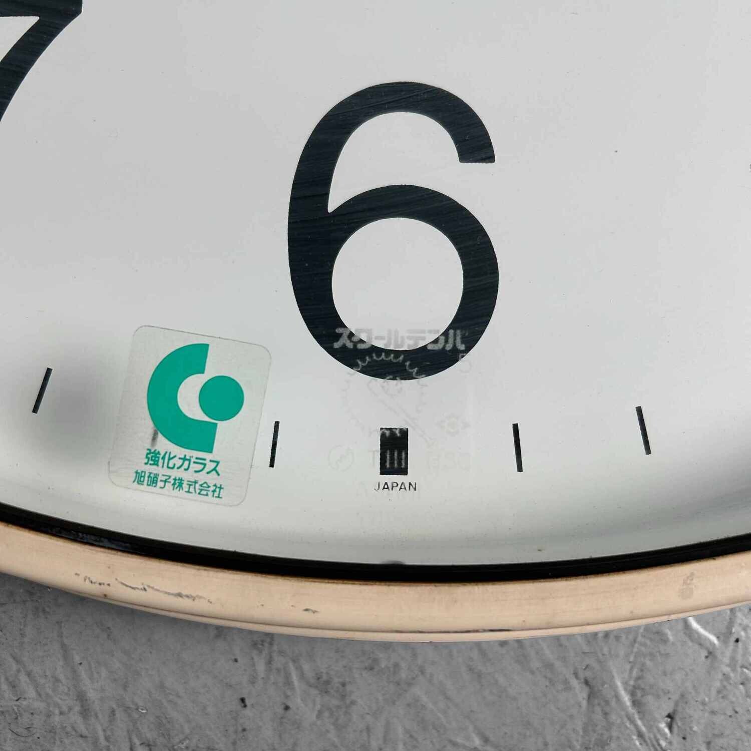 Industrial Vintage Wall Clock, NATIONAL, Japan.