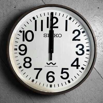 Industrial Vintage Wall Clock, SEIKO, Japan.