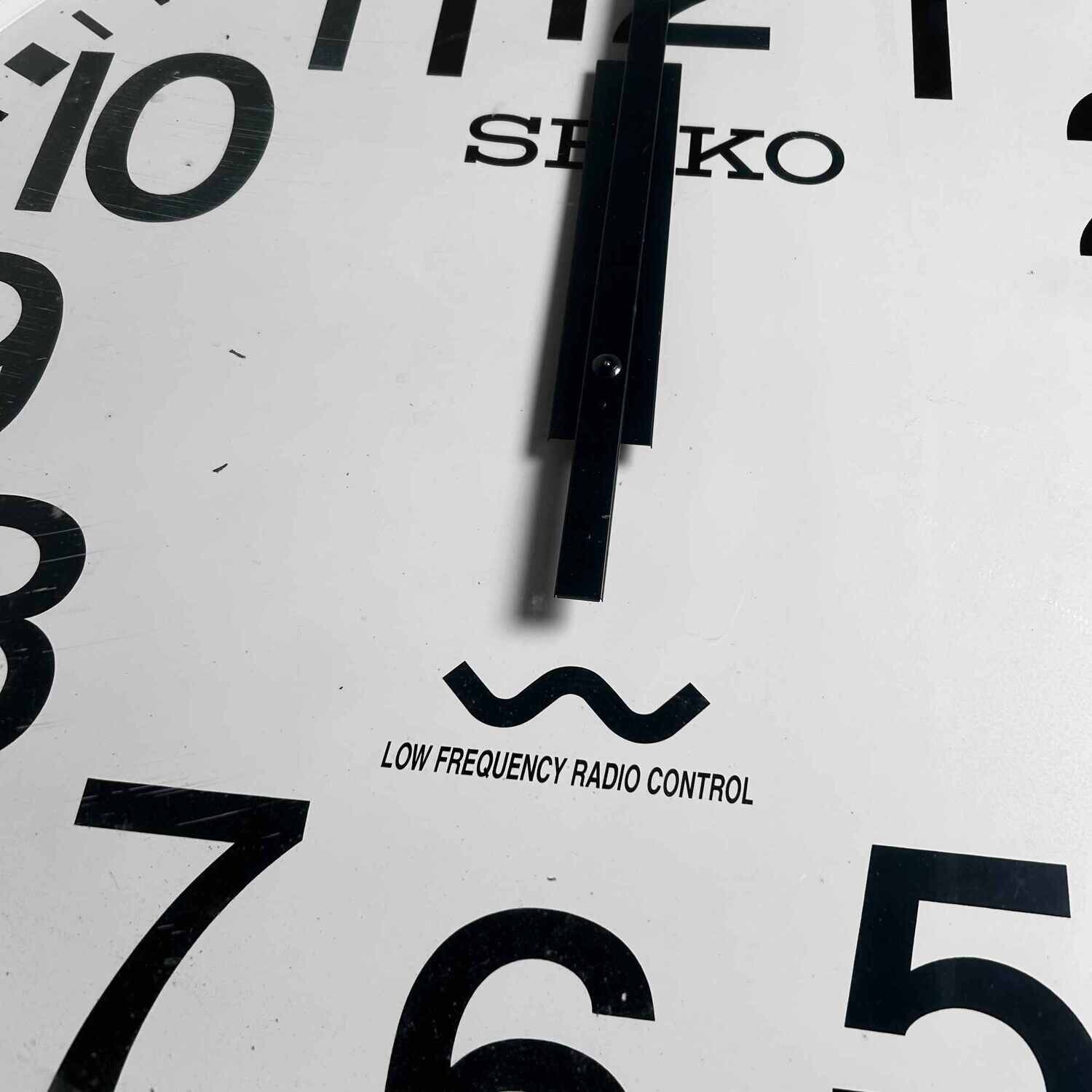 Industriële Vintage Wandklok, SEIKO, Japan.