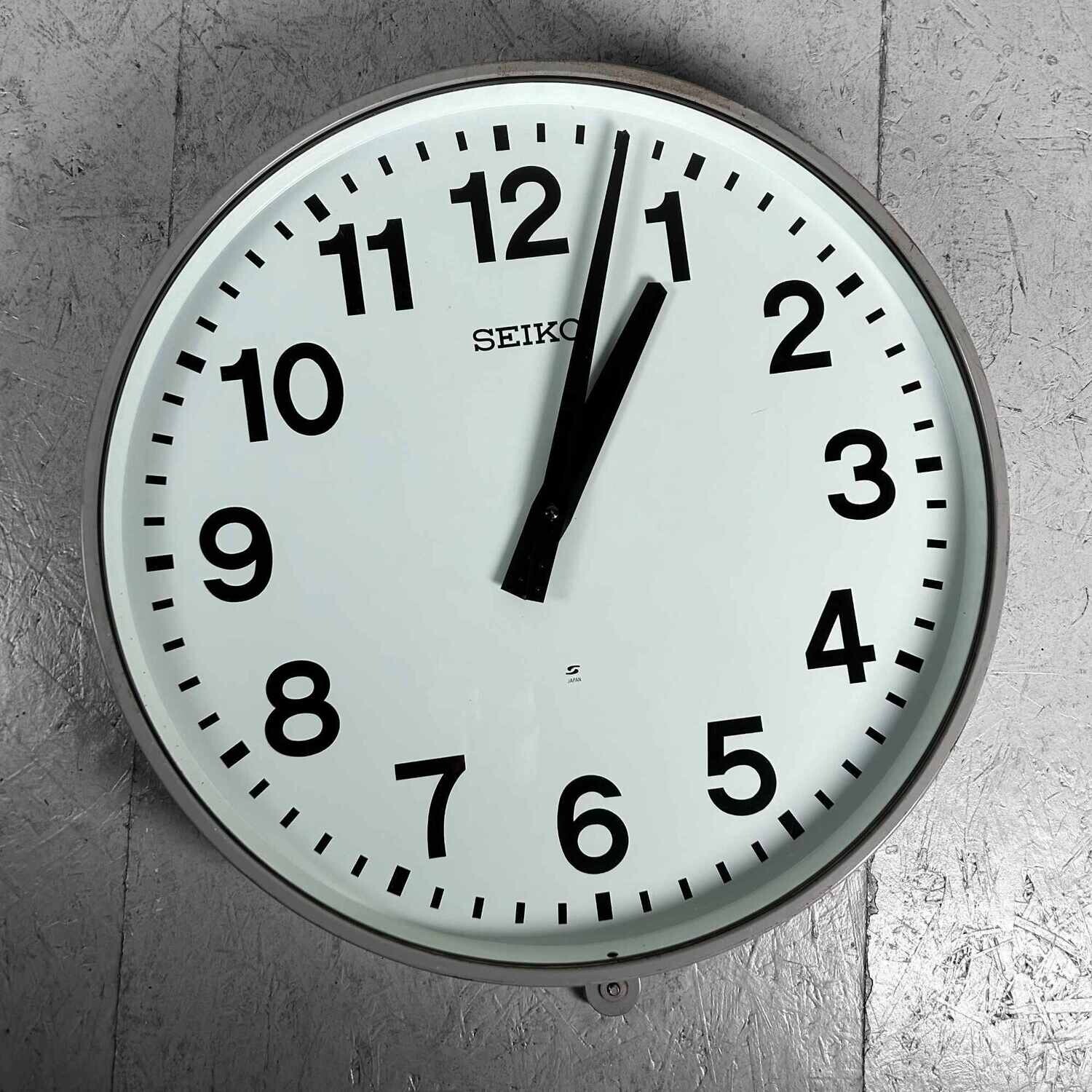 Industrial Vintage Wall Clock, SEIKO, Japan.