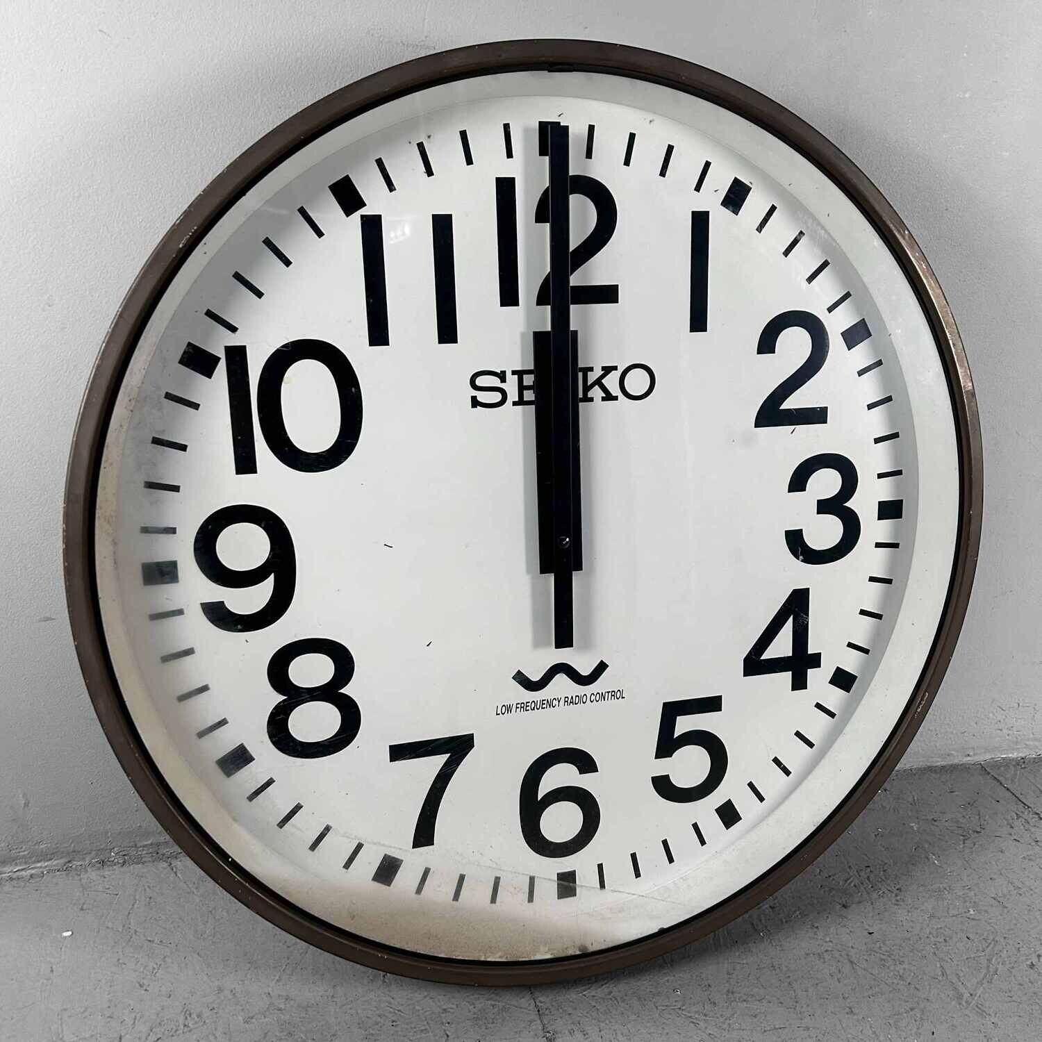 Industriële Vintage Wandklok, SEIKO, Japan.