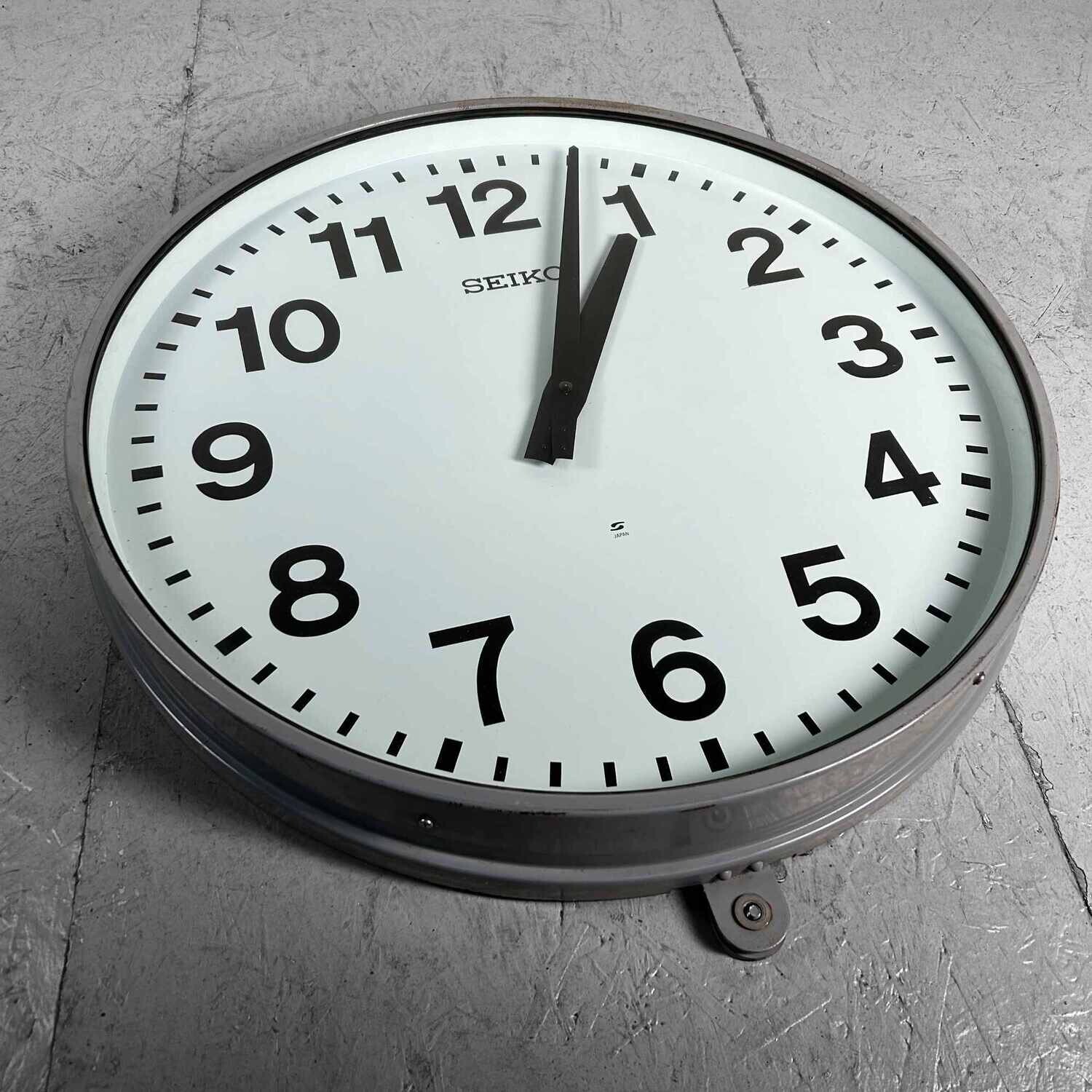 Industrial Vintage Wall Clock, SEIKO, Japan.