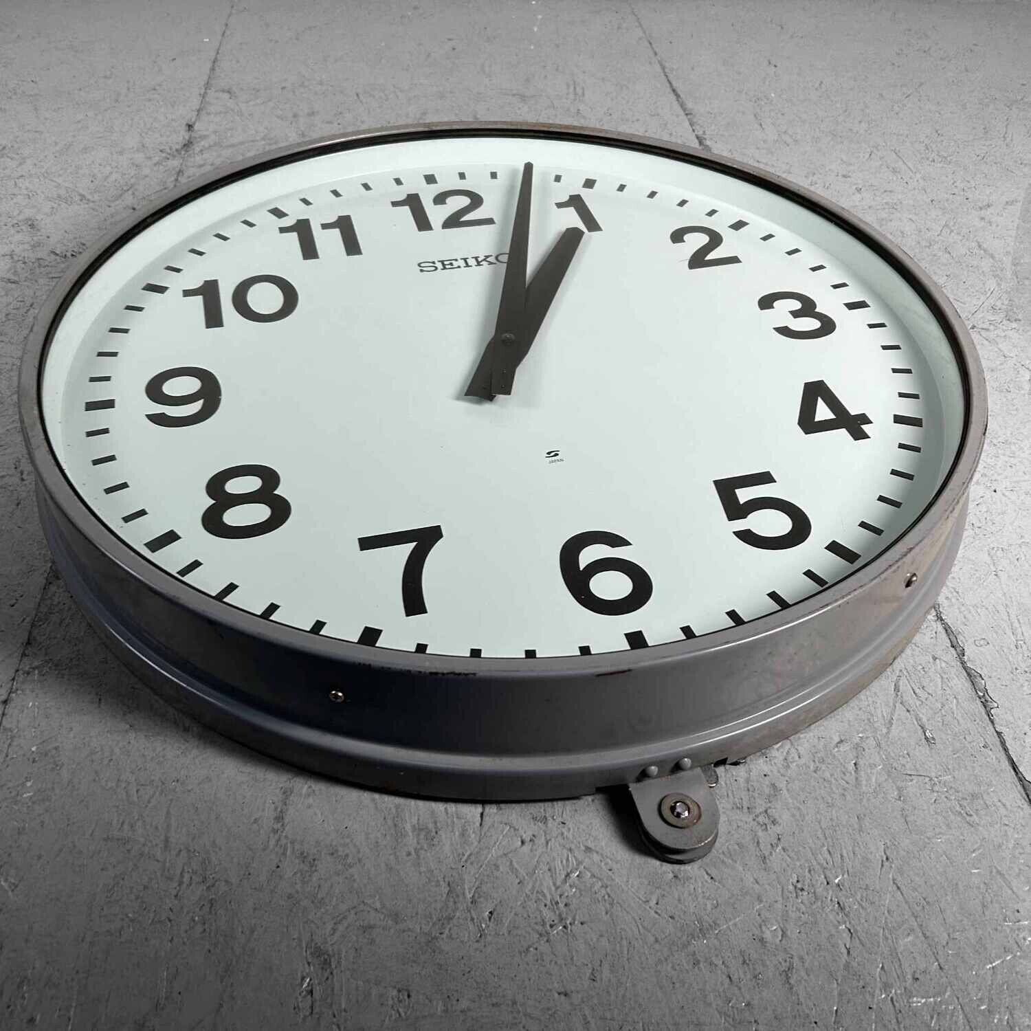 Industrial Vintage Wall Clock, SEIKO, Japan.