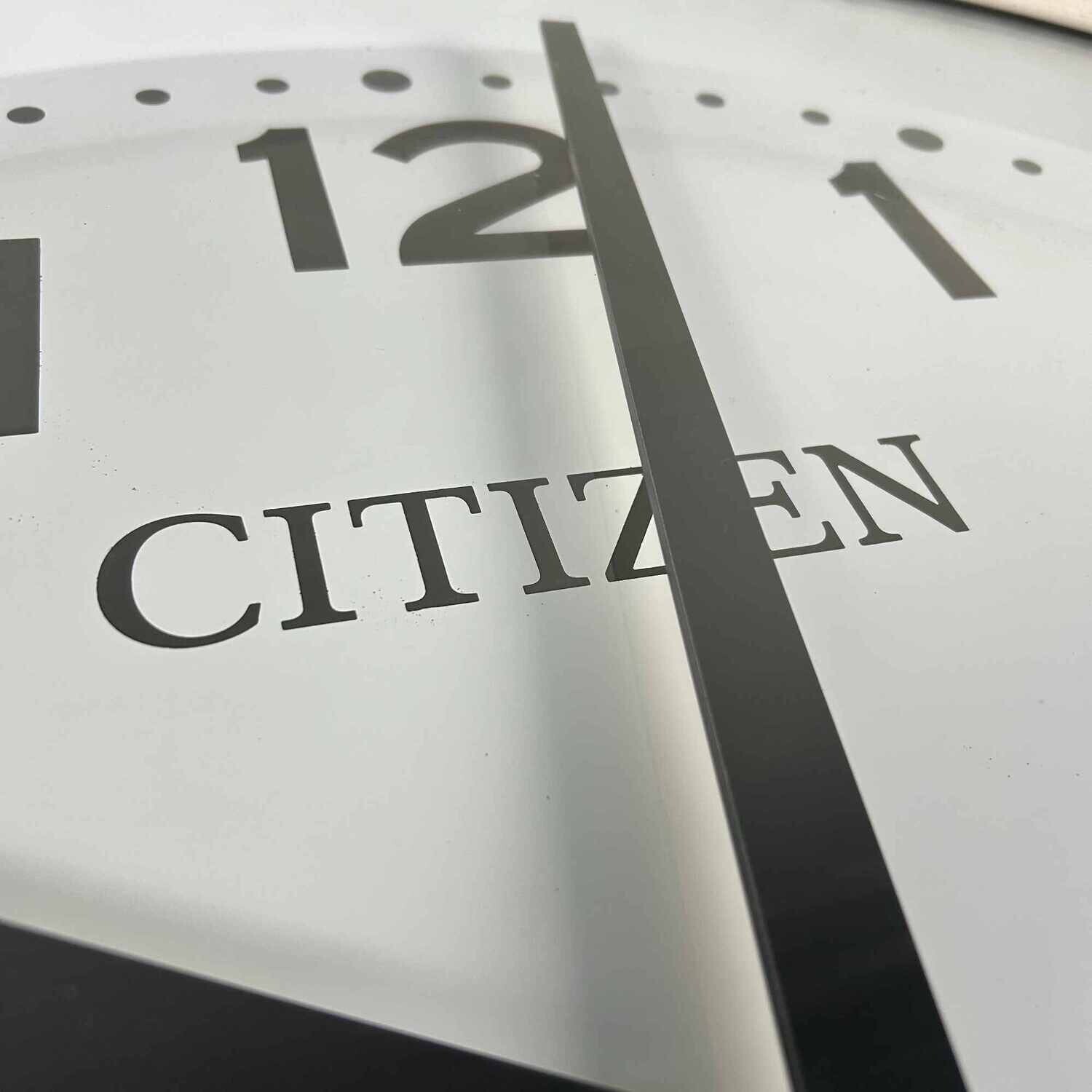Industrial Vintage Wall Clock, CITIZEN, Japan.