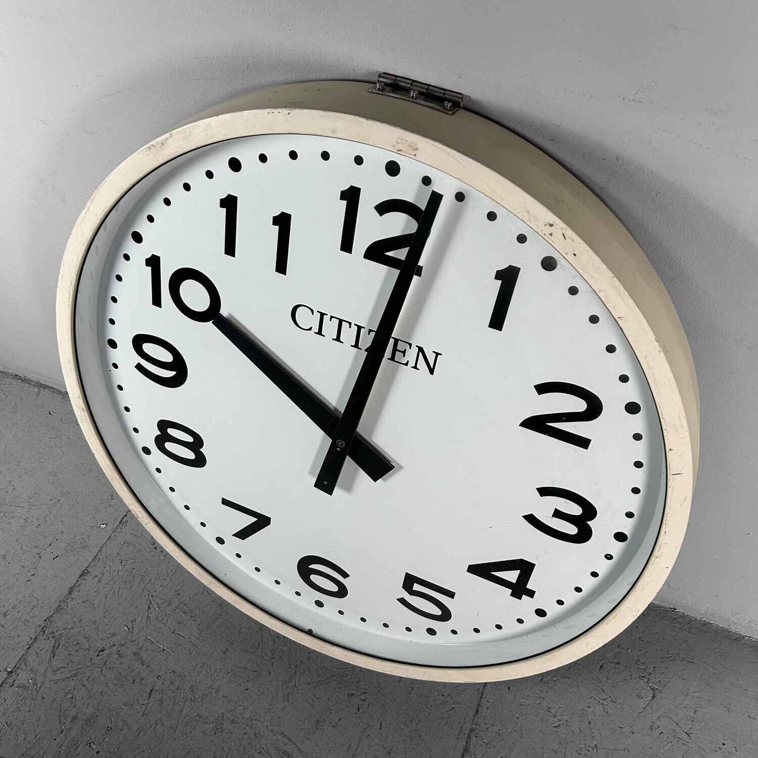Industrial Vintage Wall Clock, CITIZEN, Japan.