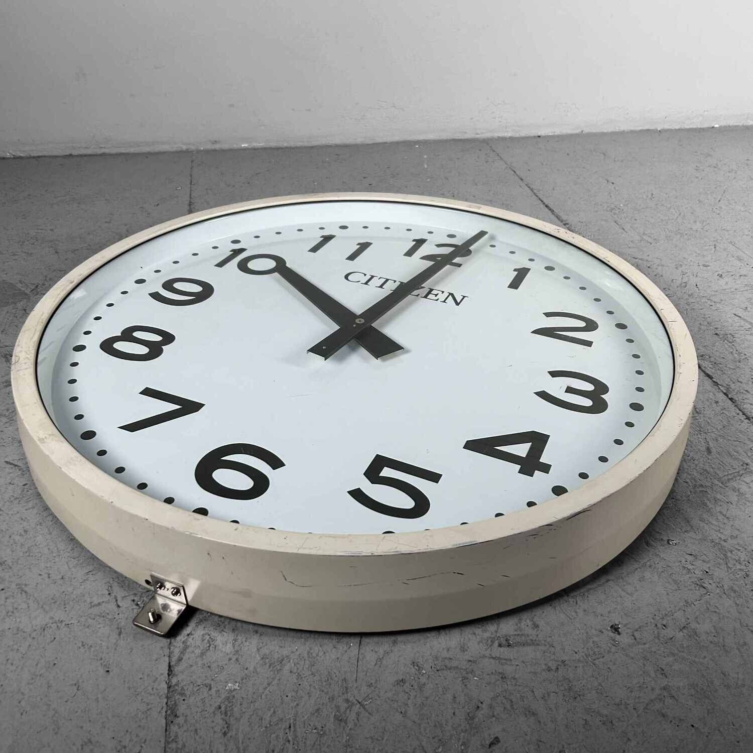 Industrial Vintage Wall Clock, CITIZEN, Japan.