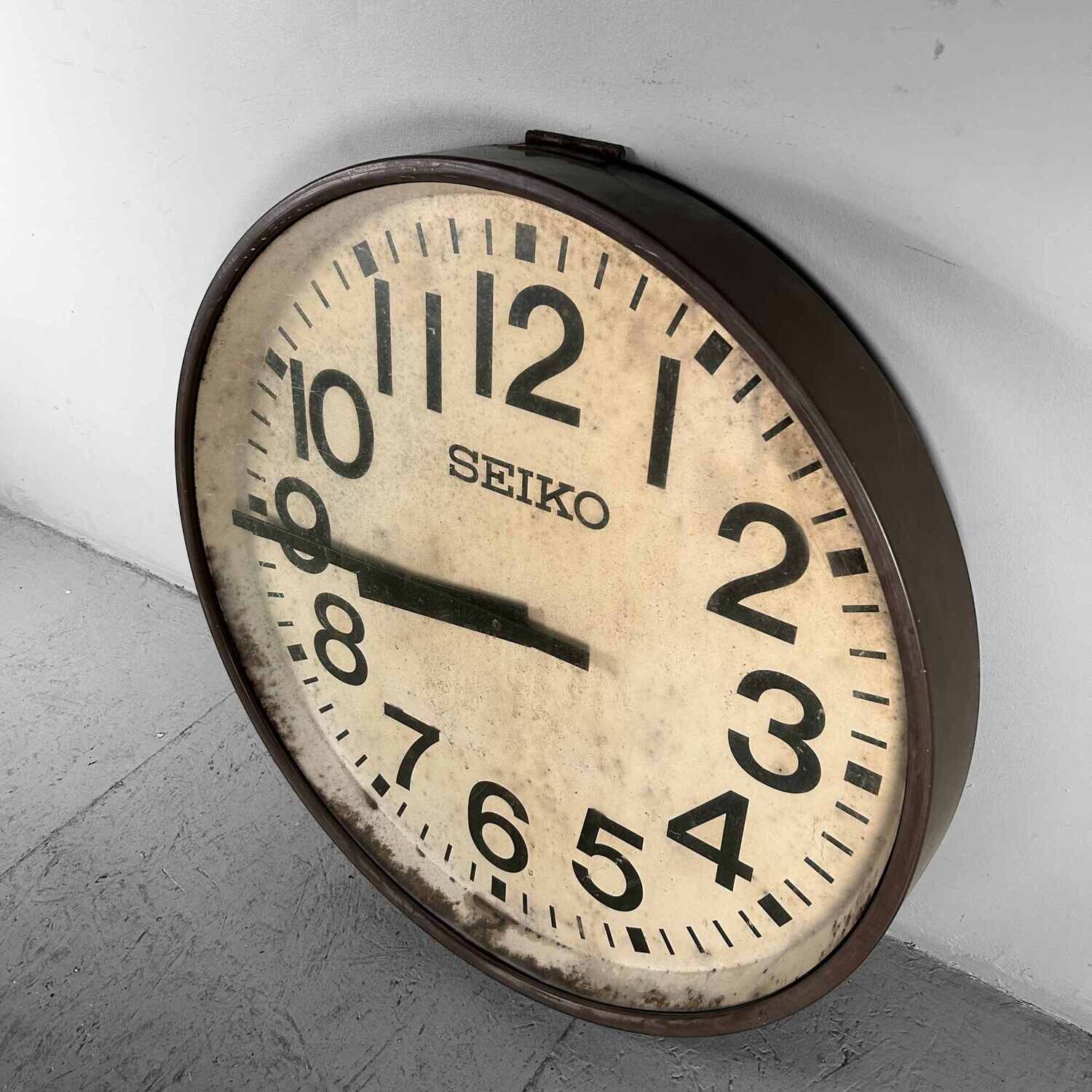 Industrial Vintage Wall Clock, SEIKO, Japan.