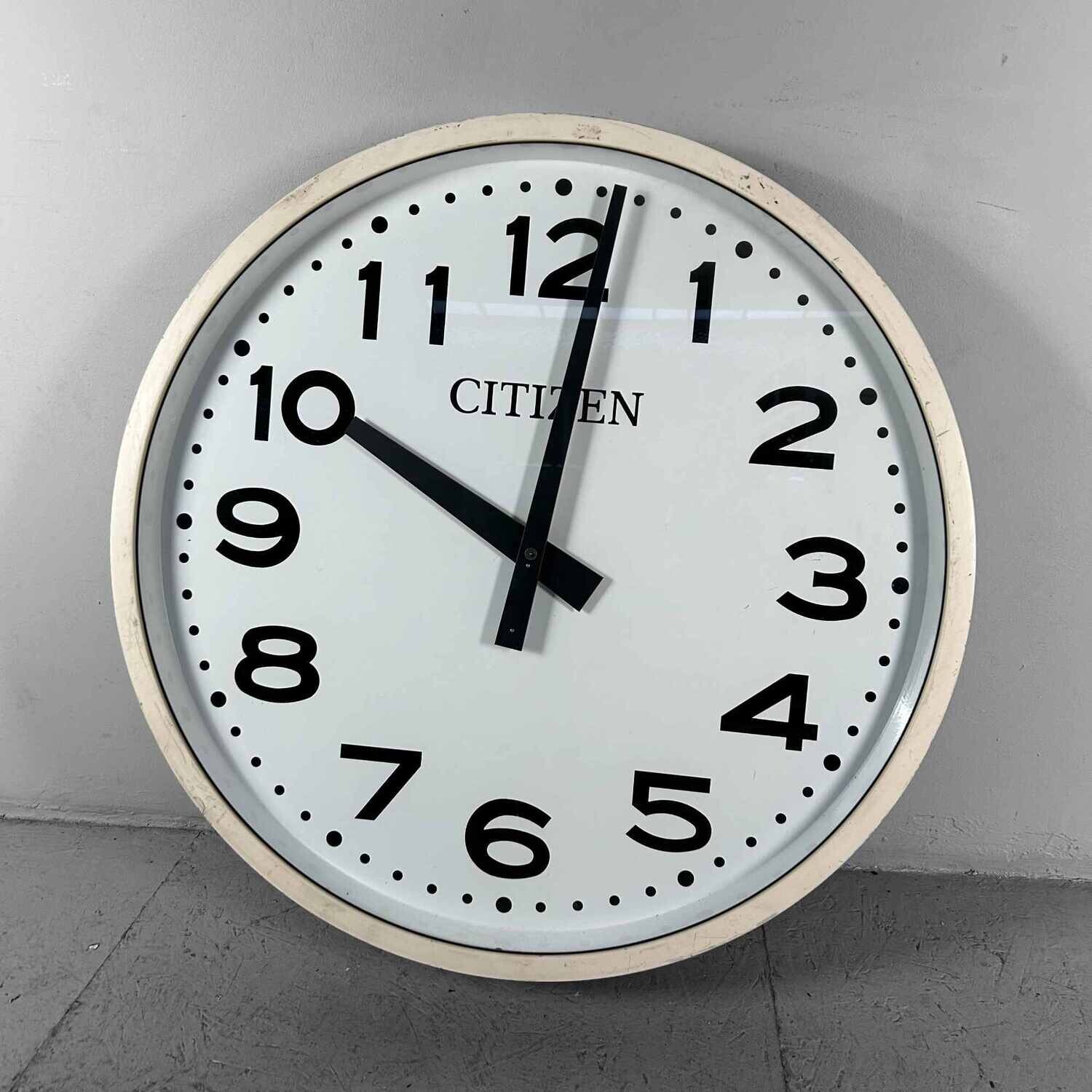 Industrial Vintage Wall Clock, CITIZEN, Japan.