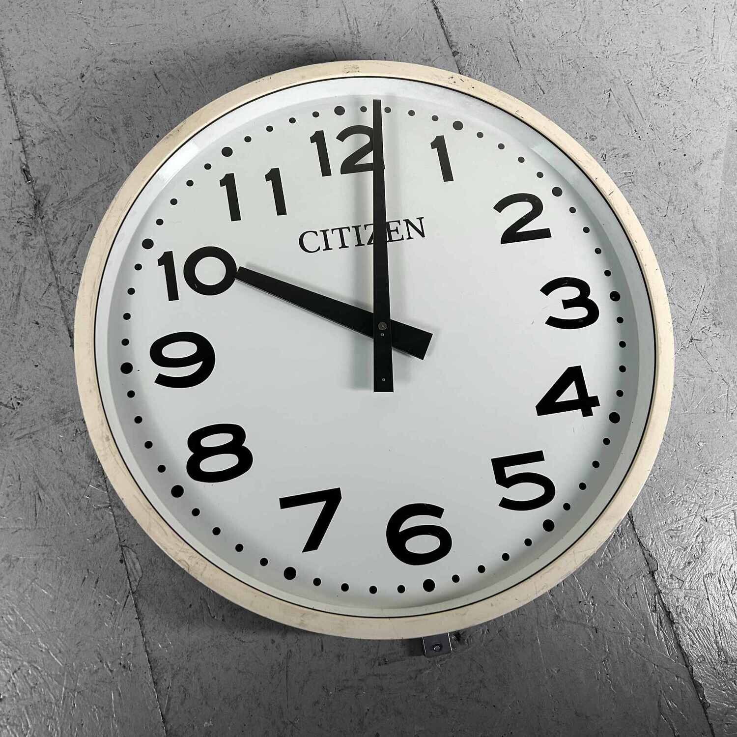 Industrial Vintage Wall Clock, CITIZEN, Japan.