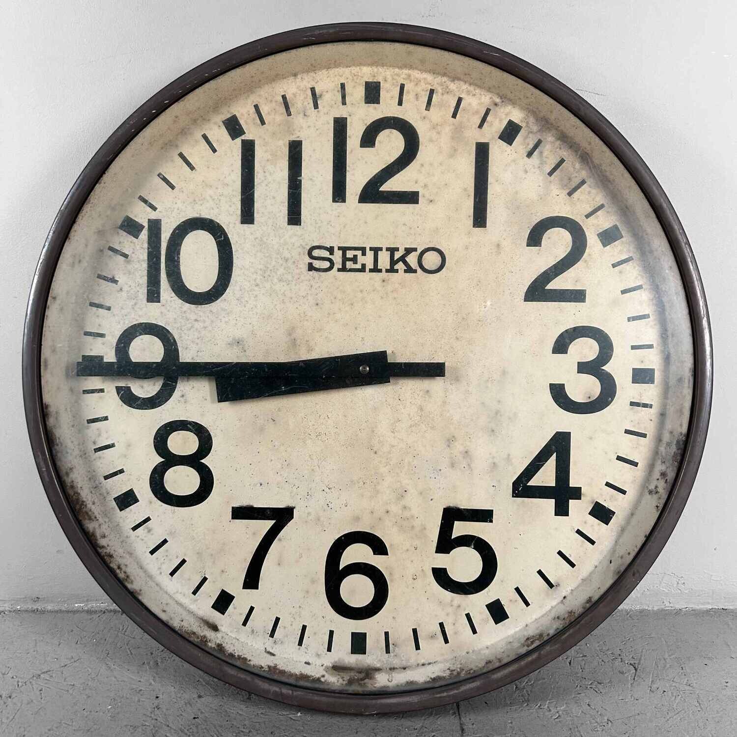 Industrial Vintage Wall Clock, SEIKO, Japan.
