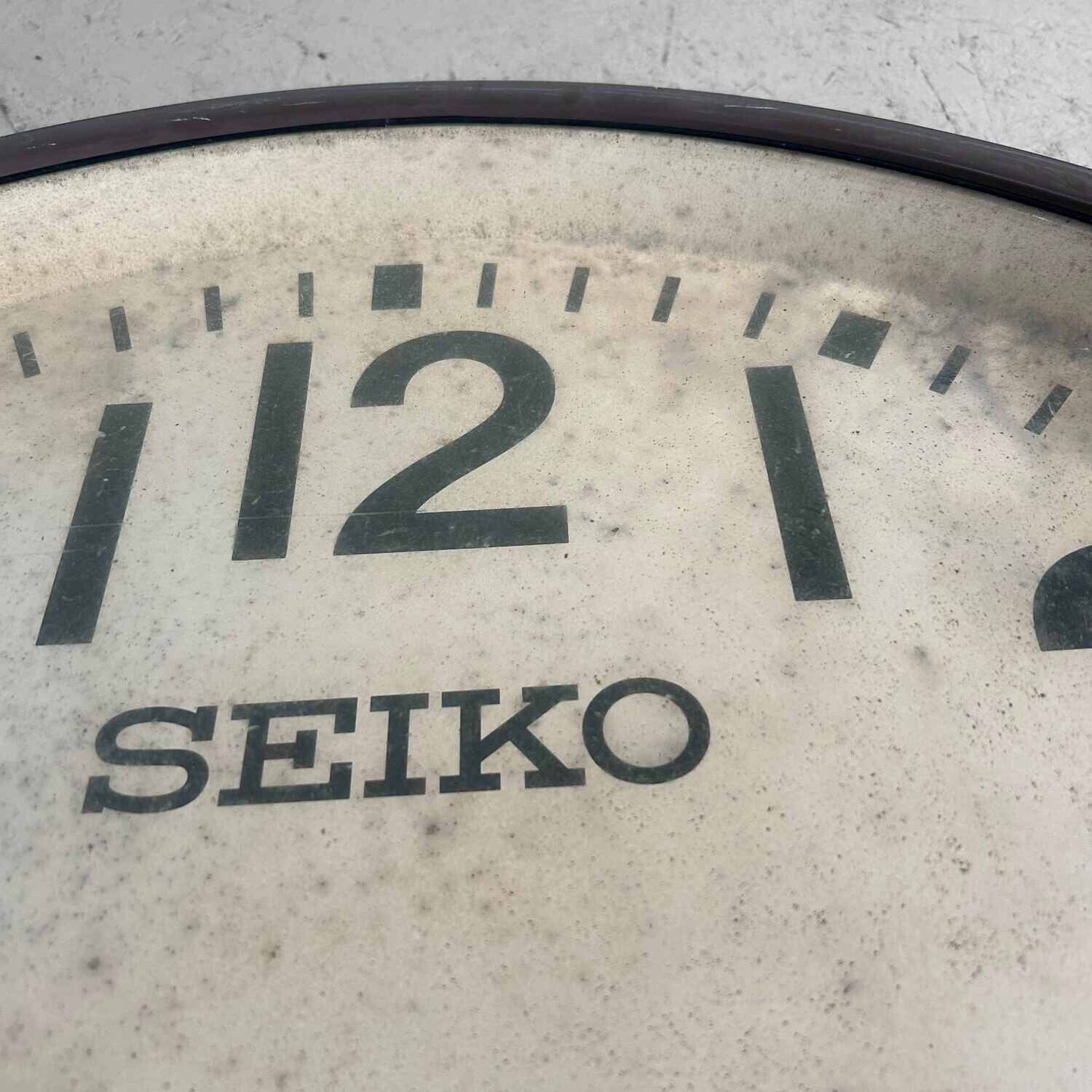 Industrial Vintage Wall Clock, SEIKO, Japan.