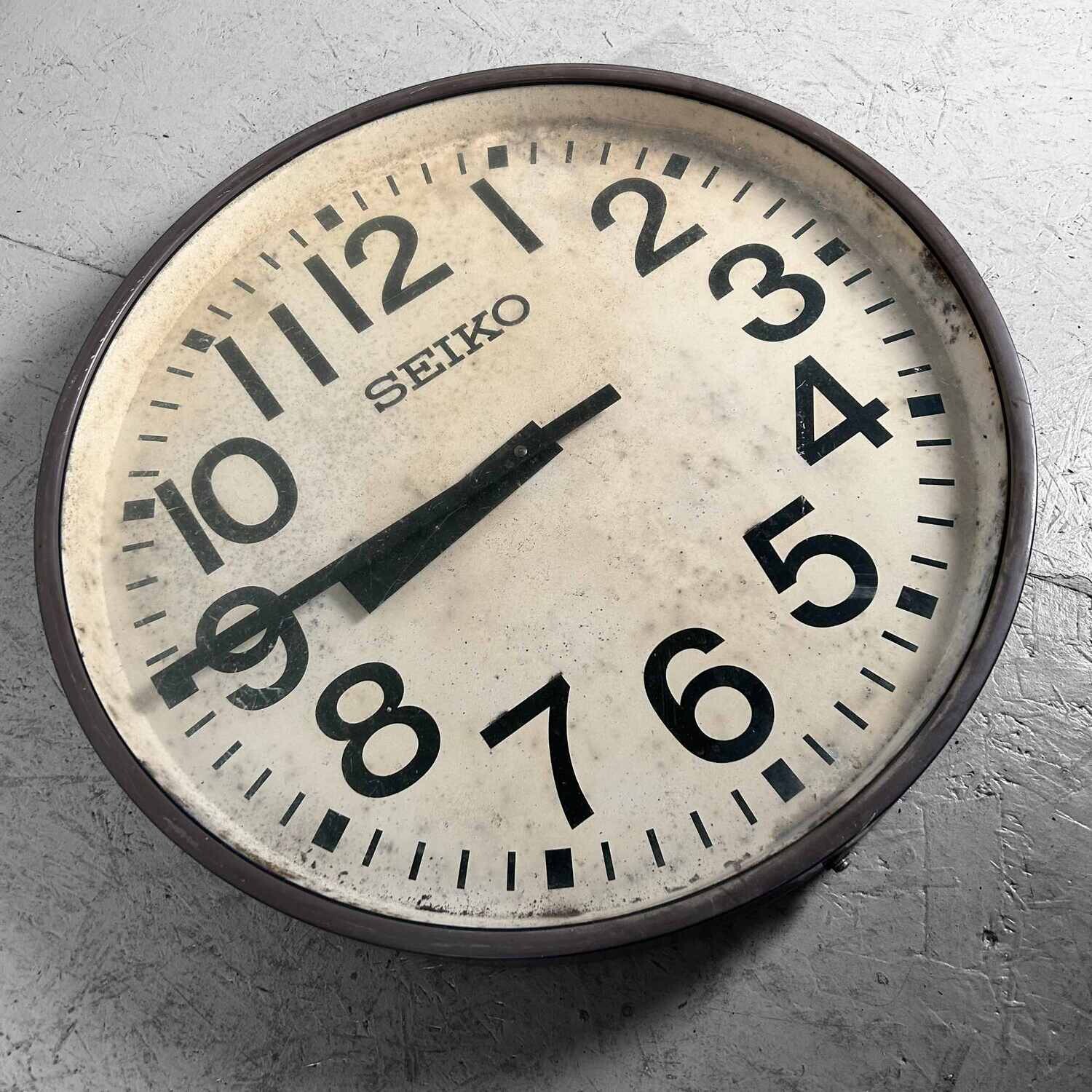 Industrial Vintage Wall Clock, SEIKO, Japan.
