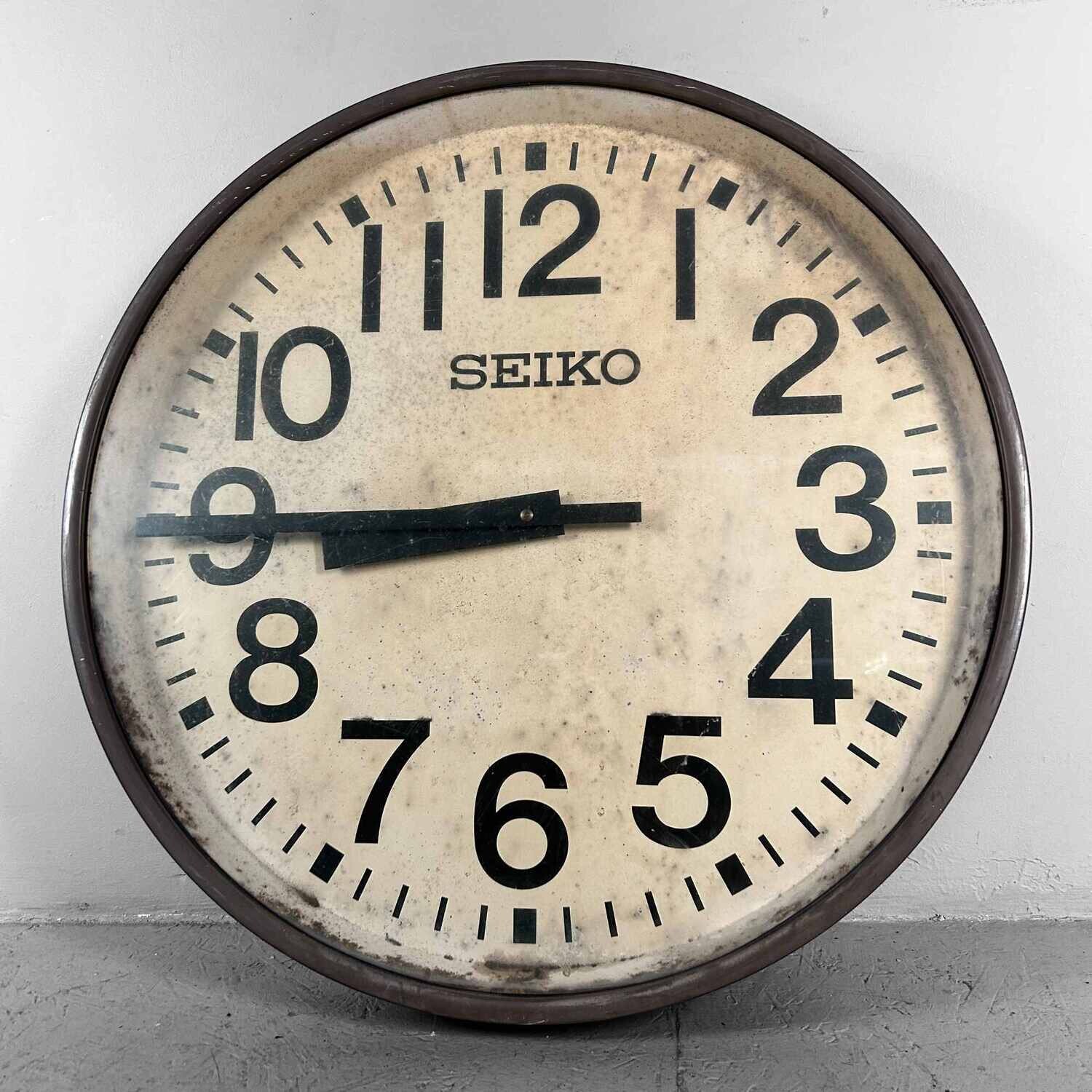 Industrial Vintage Wall Clock, SEIKO, Japan.