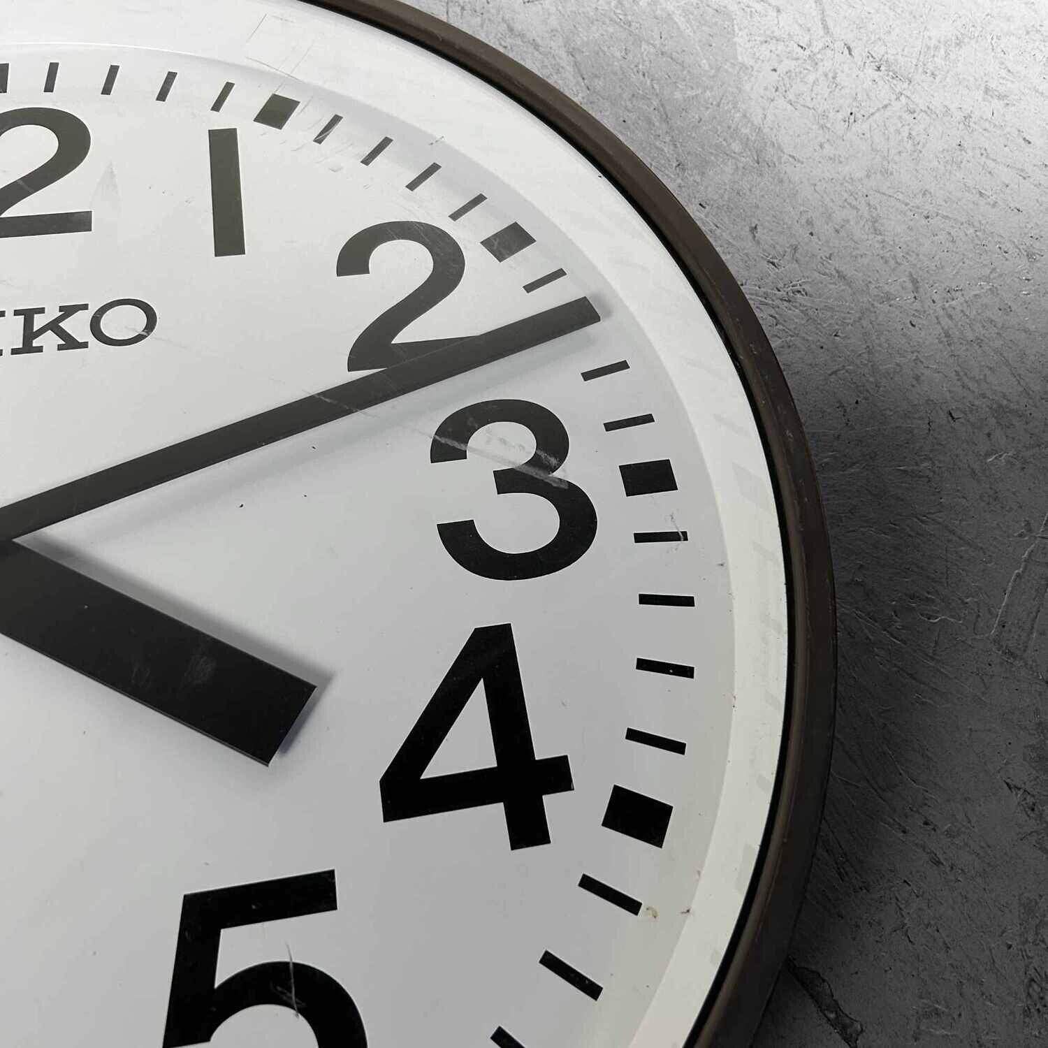 Industrial Vintage Wall Clock, SEIKO, Japan.