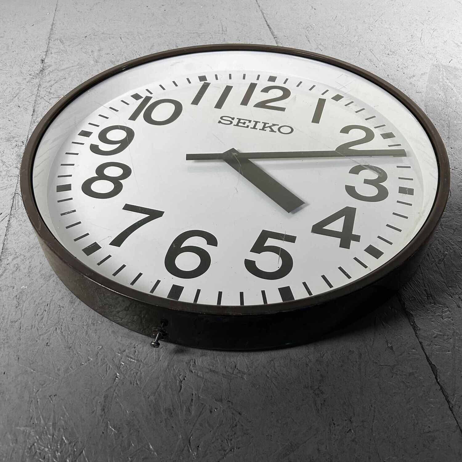 Industrial Vintage Wall Clock, SEIKO, Japan.
