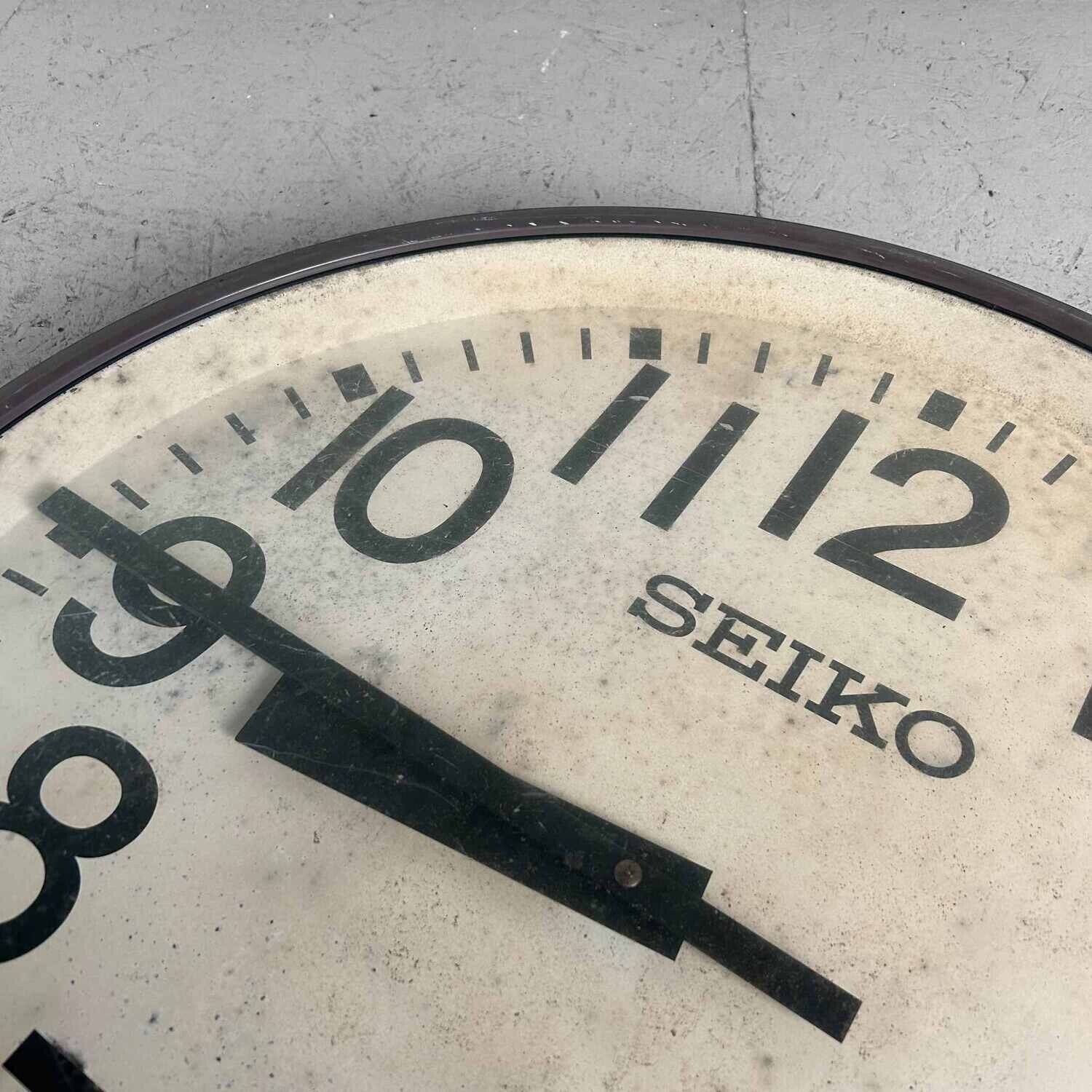 Industrial Vintage Wall Clock, SEIKO, Japan.