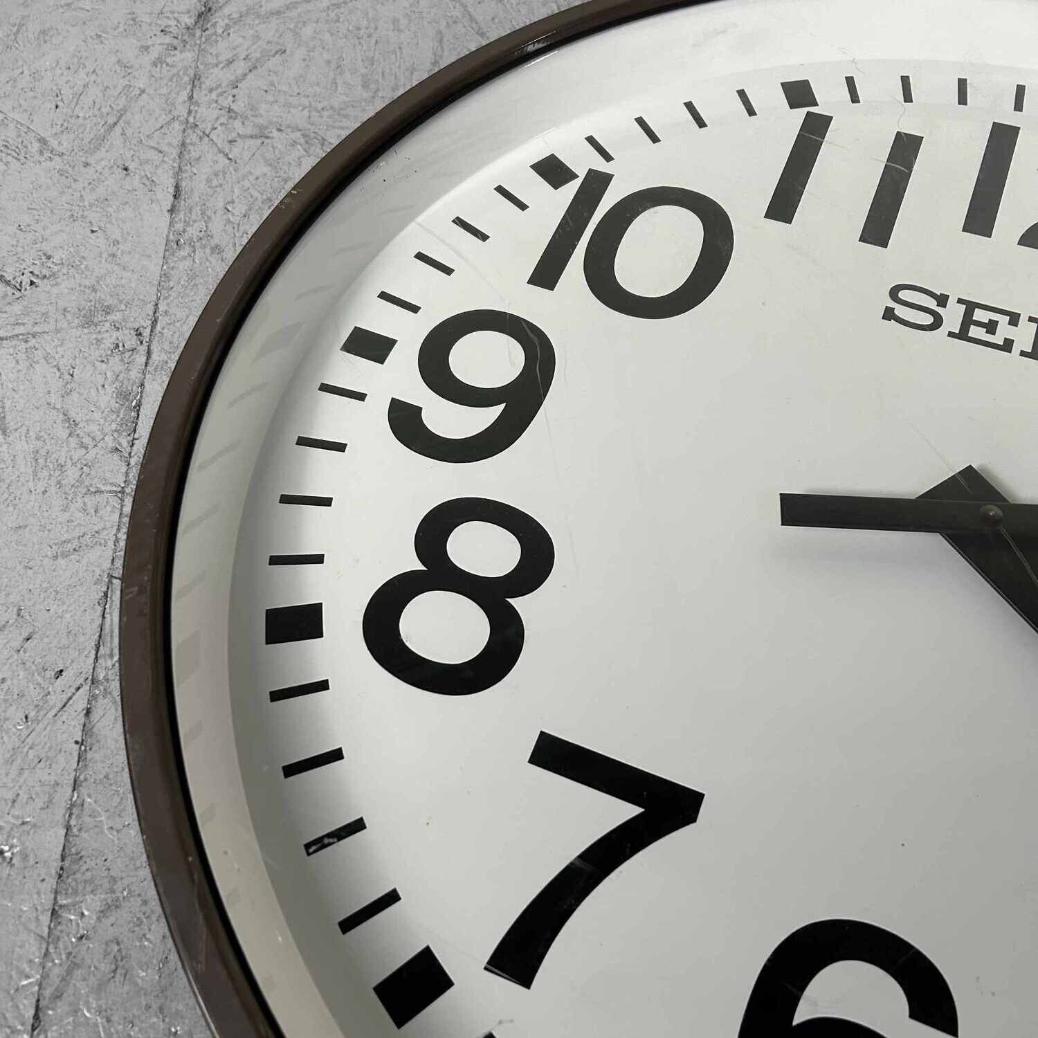 Industrial Vintage Wall Clock, SEIKO, Japan.