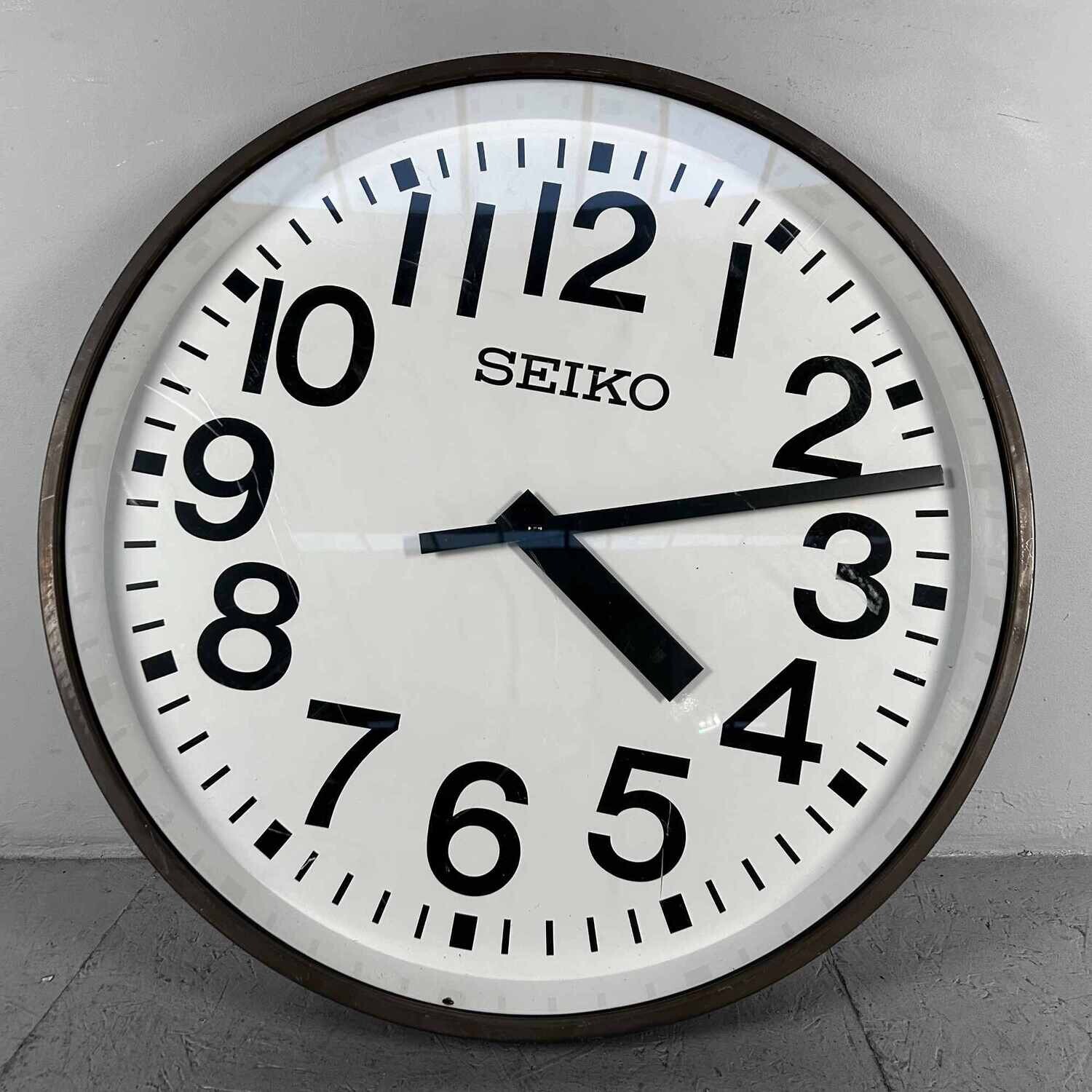 Industrial Vintage Wall Clock, SEIKO, Japan.