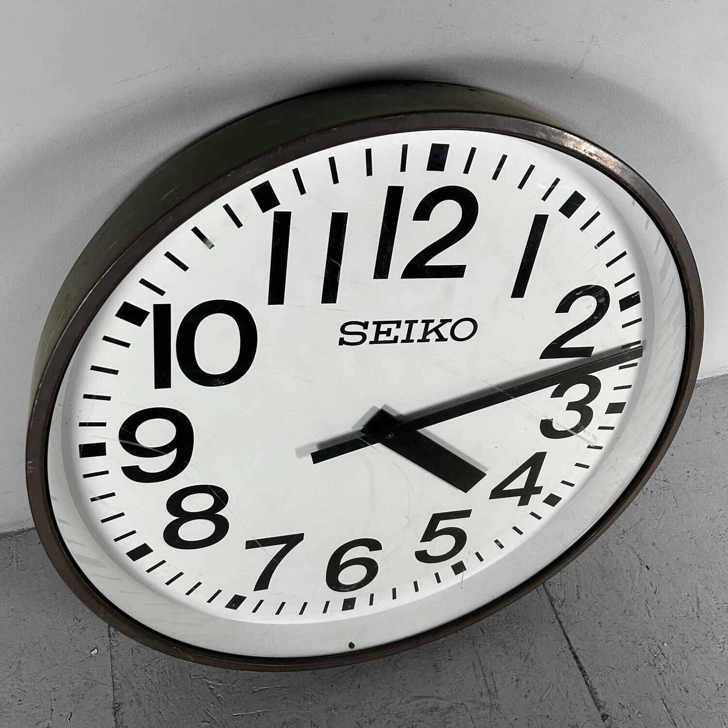 Industrial Vintage Wall Clock, SEIKO, Japan.
