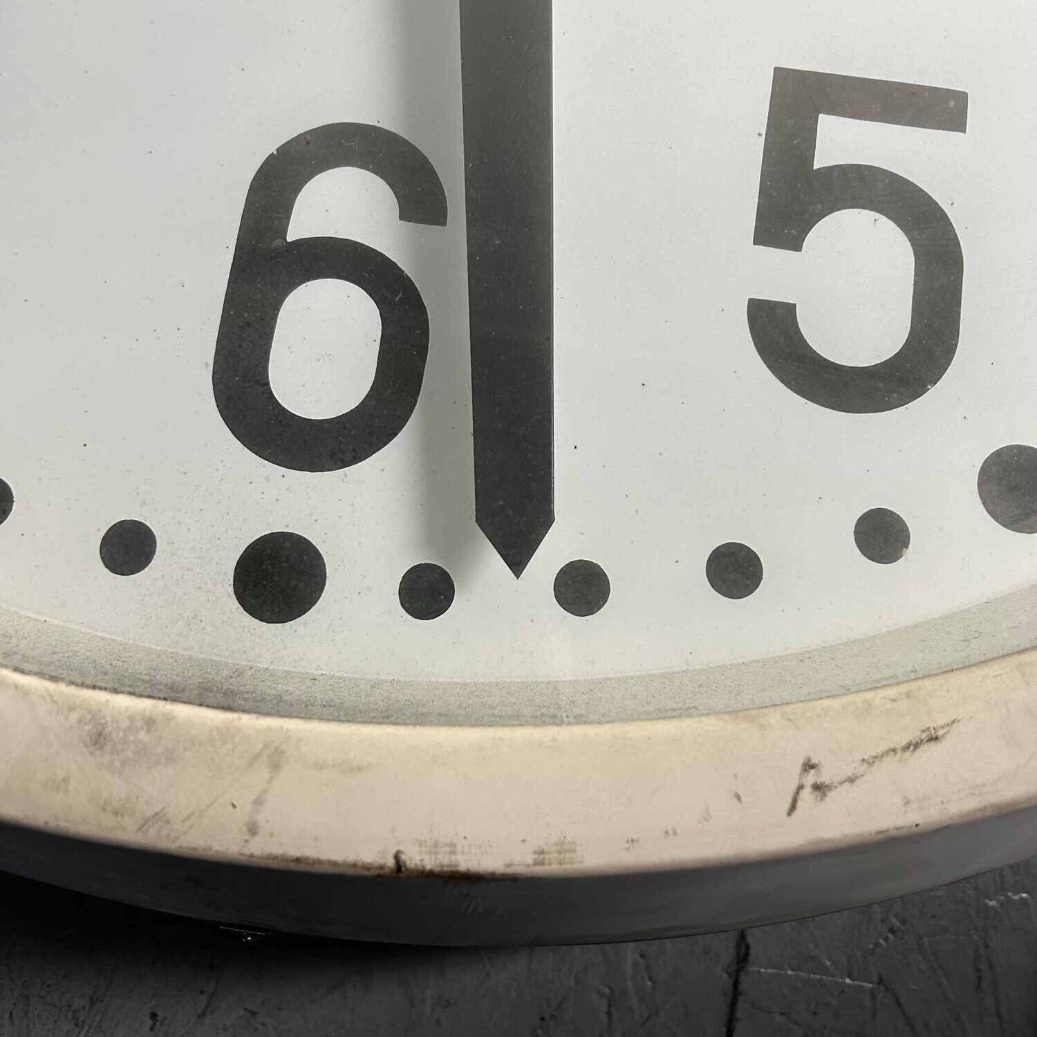 XL Industrial Vintage Wall Clock, CITIZEN, Japan.