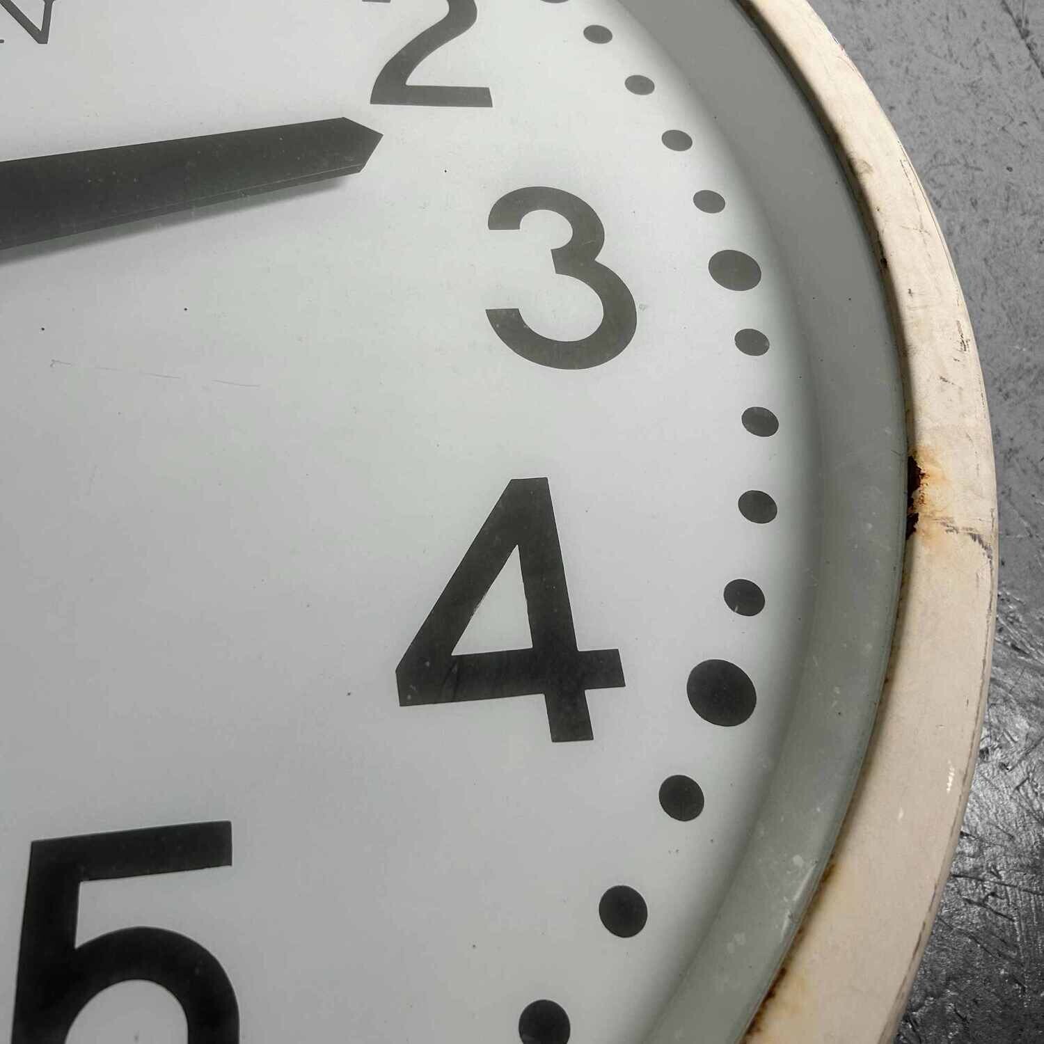 XL Industrial Vintage Wall Clock, CITIZEN, Japan.