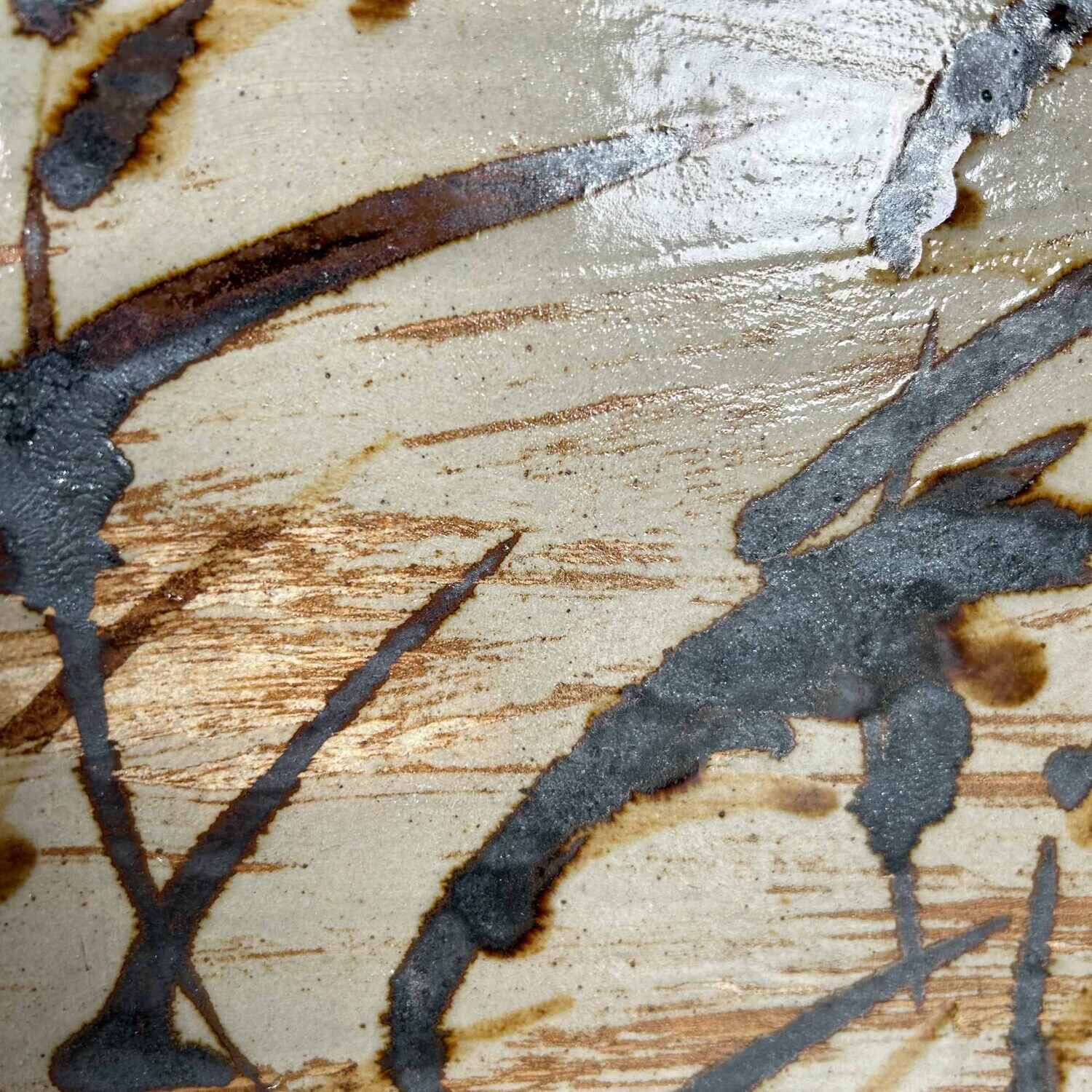 Keramieken Schaal/Vide Poche 'Grashalmen', Japan.