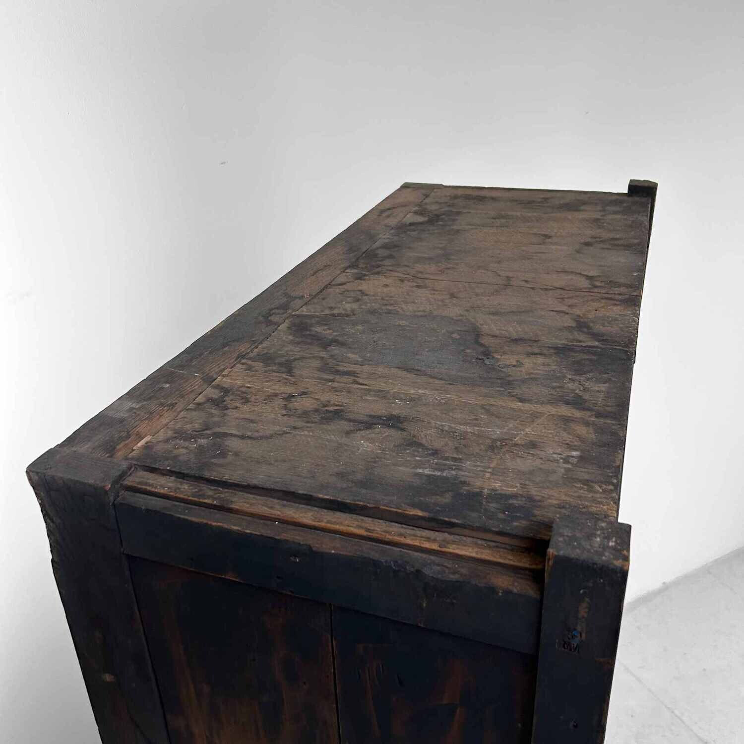 Tall Japanese Wabi Sabi Tansu Cabinet, Meiji Period. Tall Japanese Wabi Sabi Tansu Cabinet, Meiji Period.