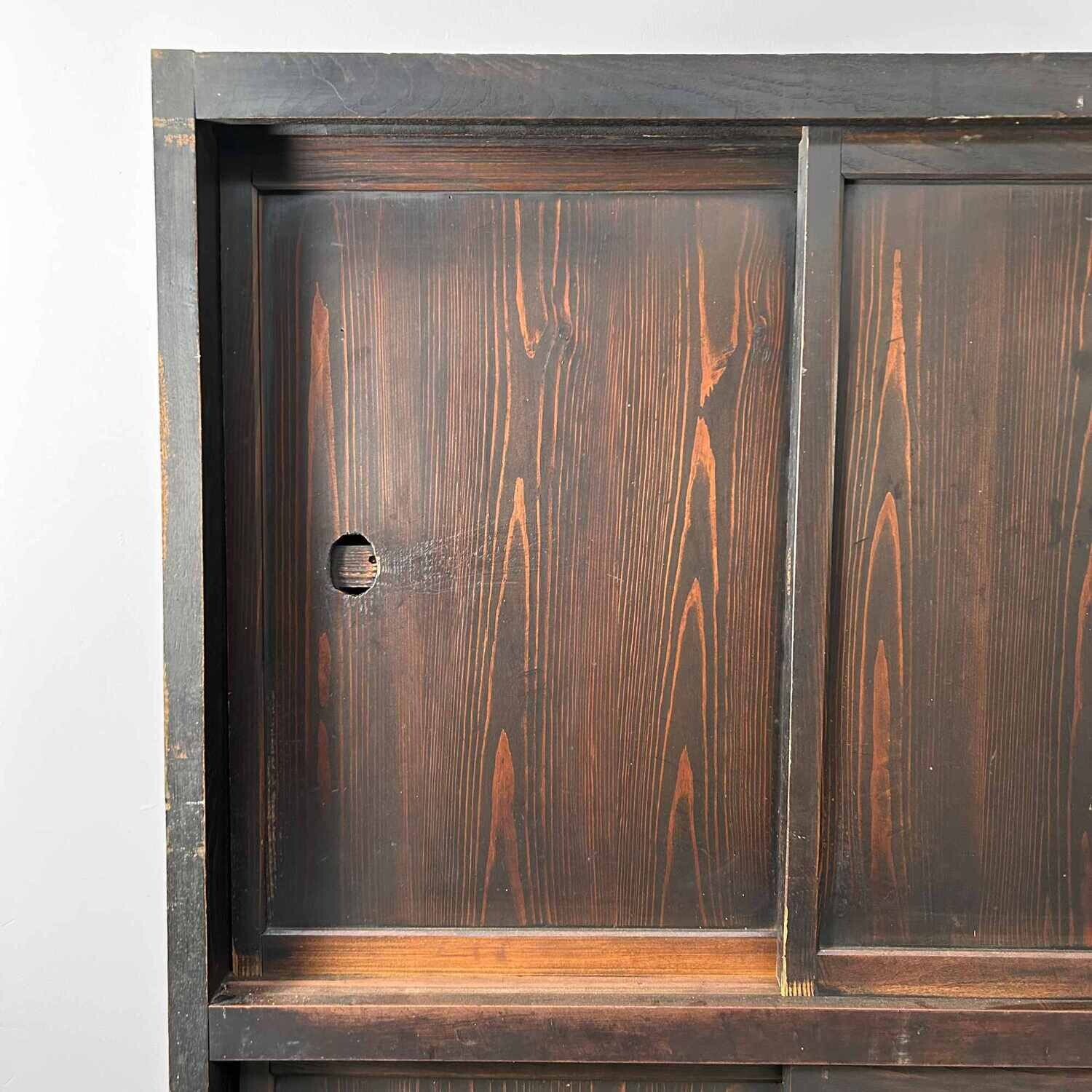 Tall Japanese Wabi Sabi Tansu Cabinet, Meiji Period. Tall Japanese Wabi Sabi Tansu Cabinet, Meiji Period.