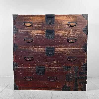 Japanse Traditionele Tansu Ladekast, Meiji-periode.