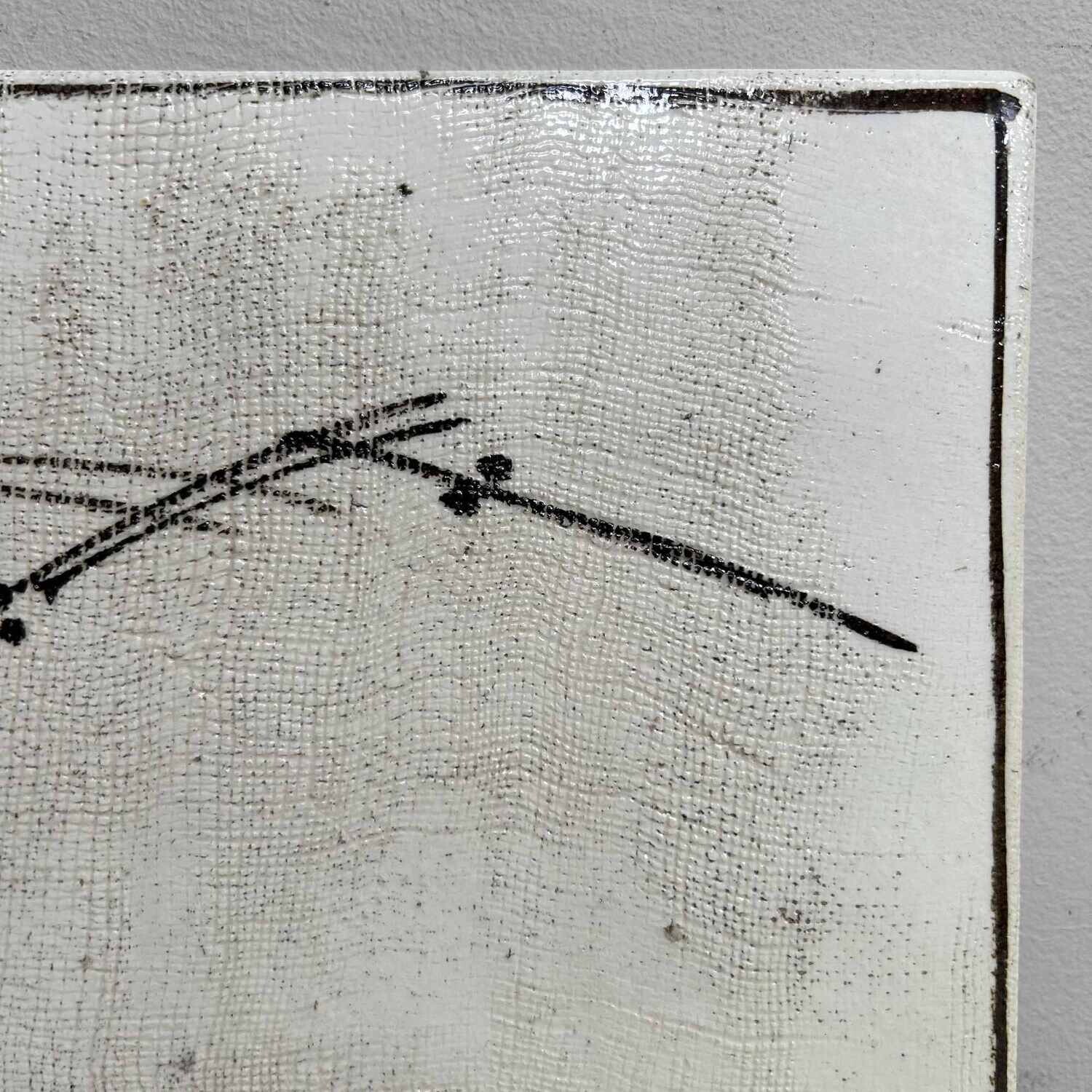 Oribe-ware Toban Keramische Tegel Theeceremonie, Taishō, Japan.