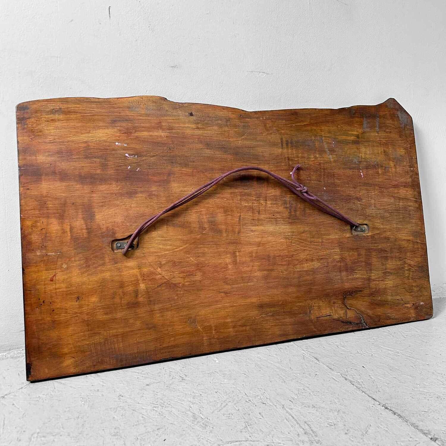 Wooden Japanese Hanging Sign Kanban, Shōwa Period.