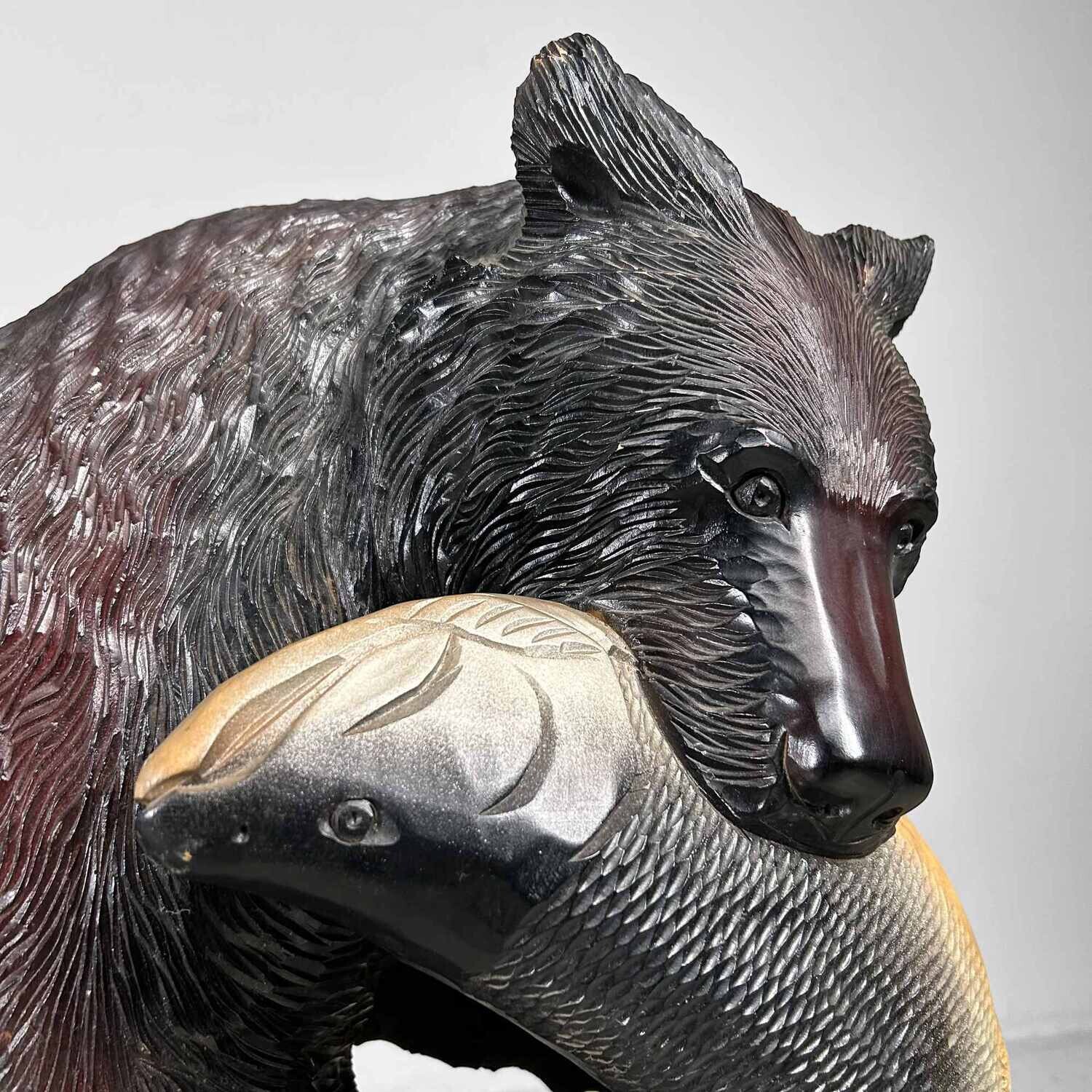 XL Wooden Bear Hokkaido Kibori Kuma (木彫り熊), 1960s, Japan.