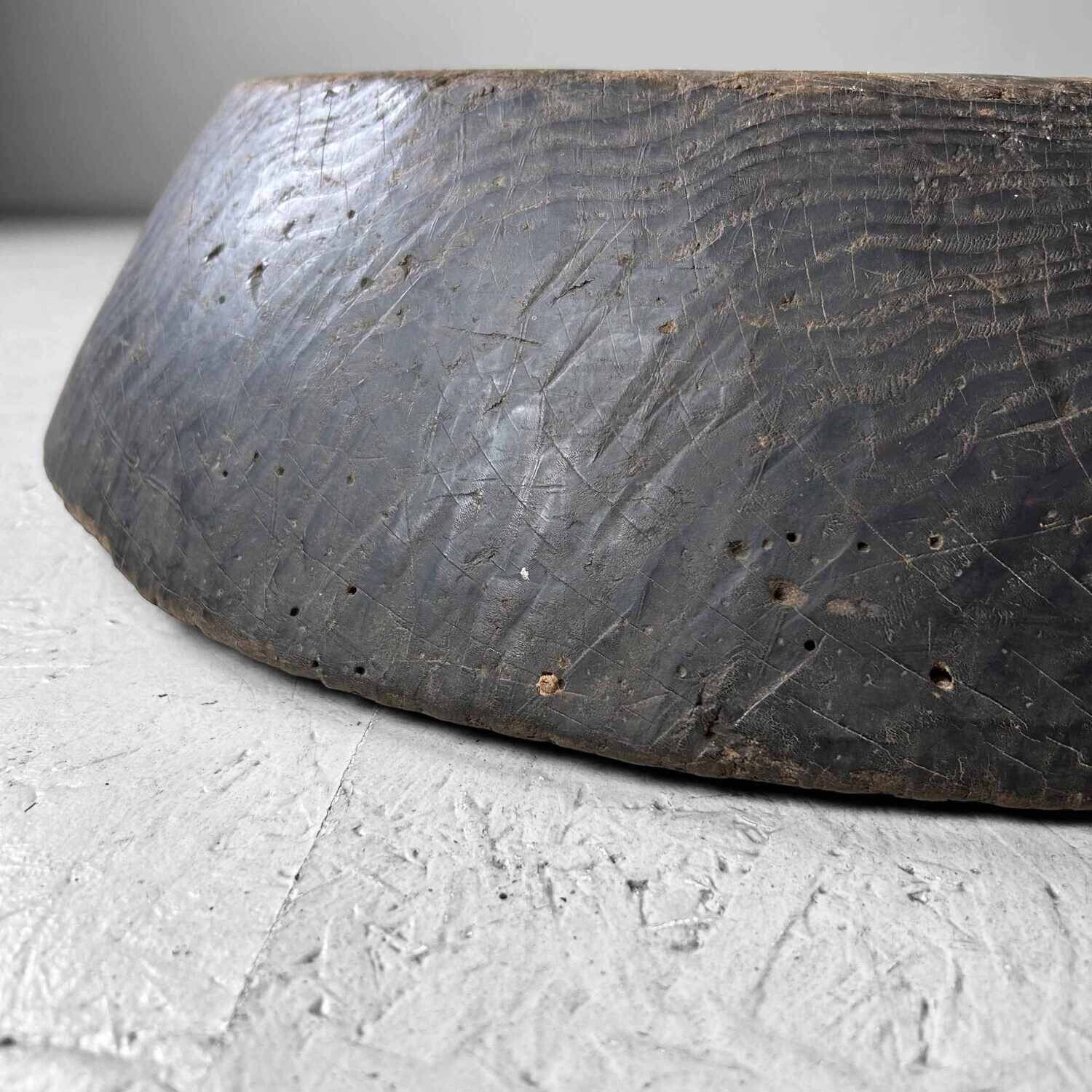 Grote Decoratieve Houten Deegkom, Japan, Taishō-periode.