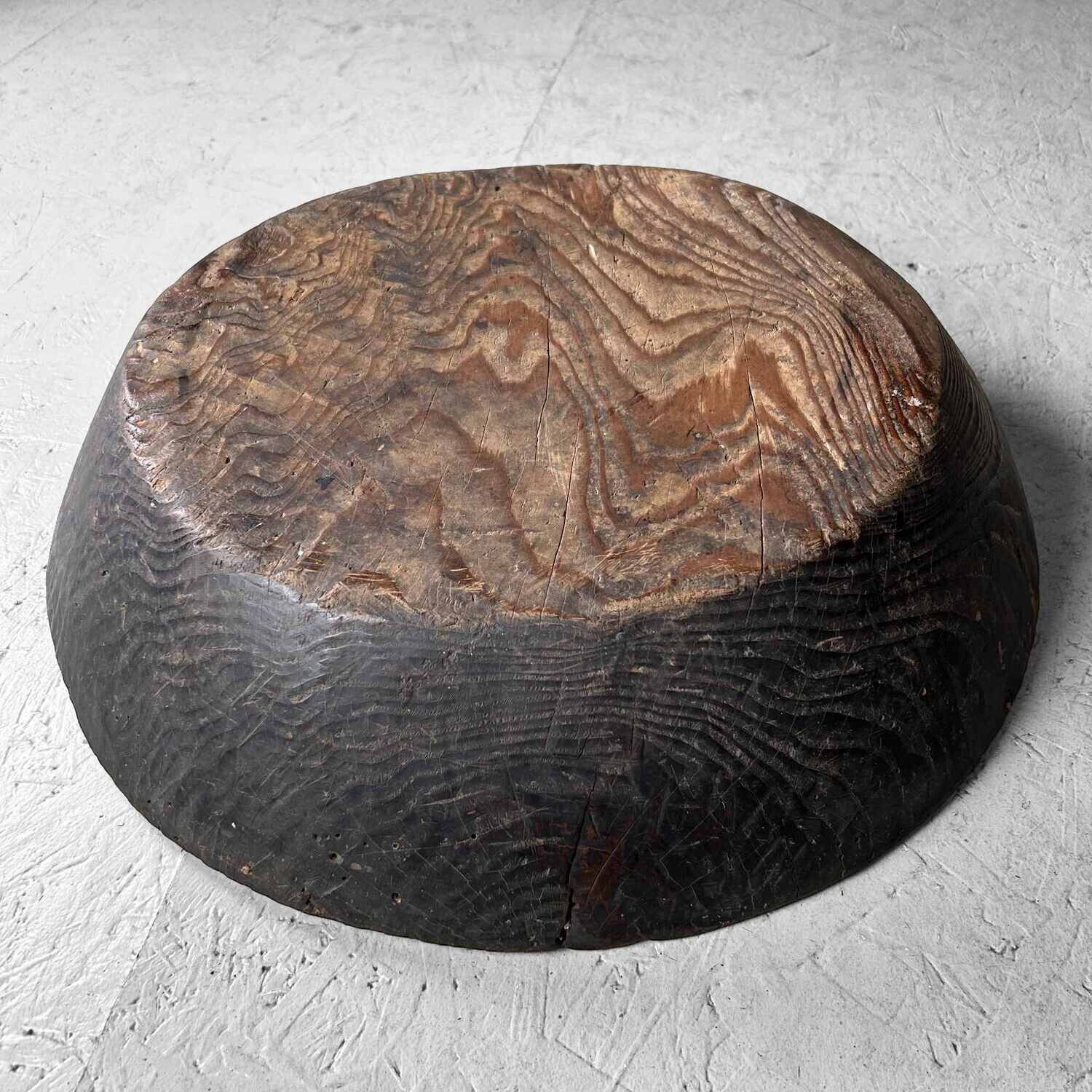 Grote Decoratieve Houten Deegkom, Japan, Taishō-periode.
