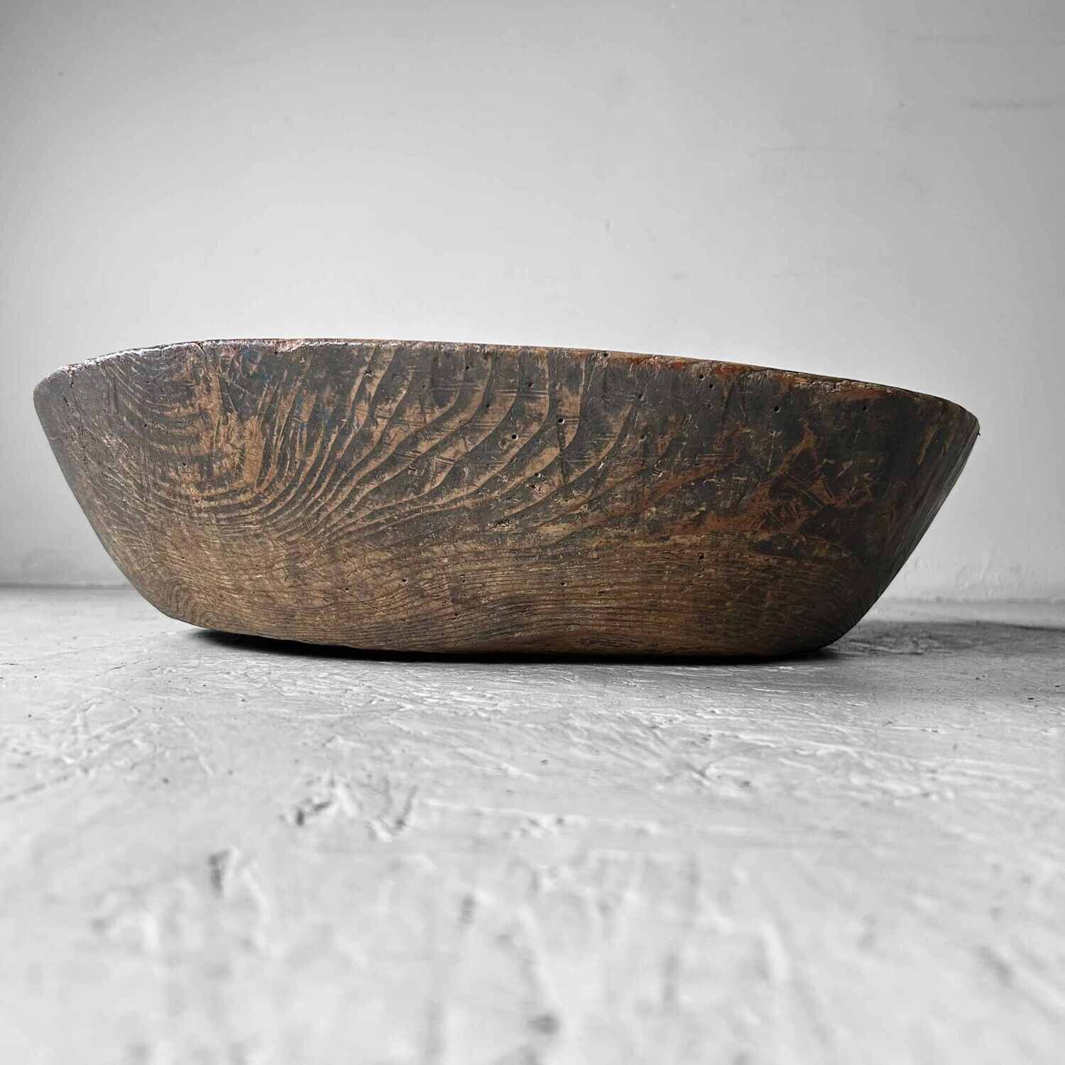 Grote Decoratieve Houten Deegkom, Japan, Taishō-periode.
