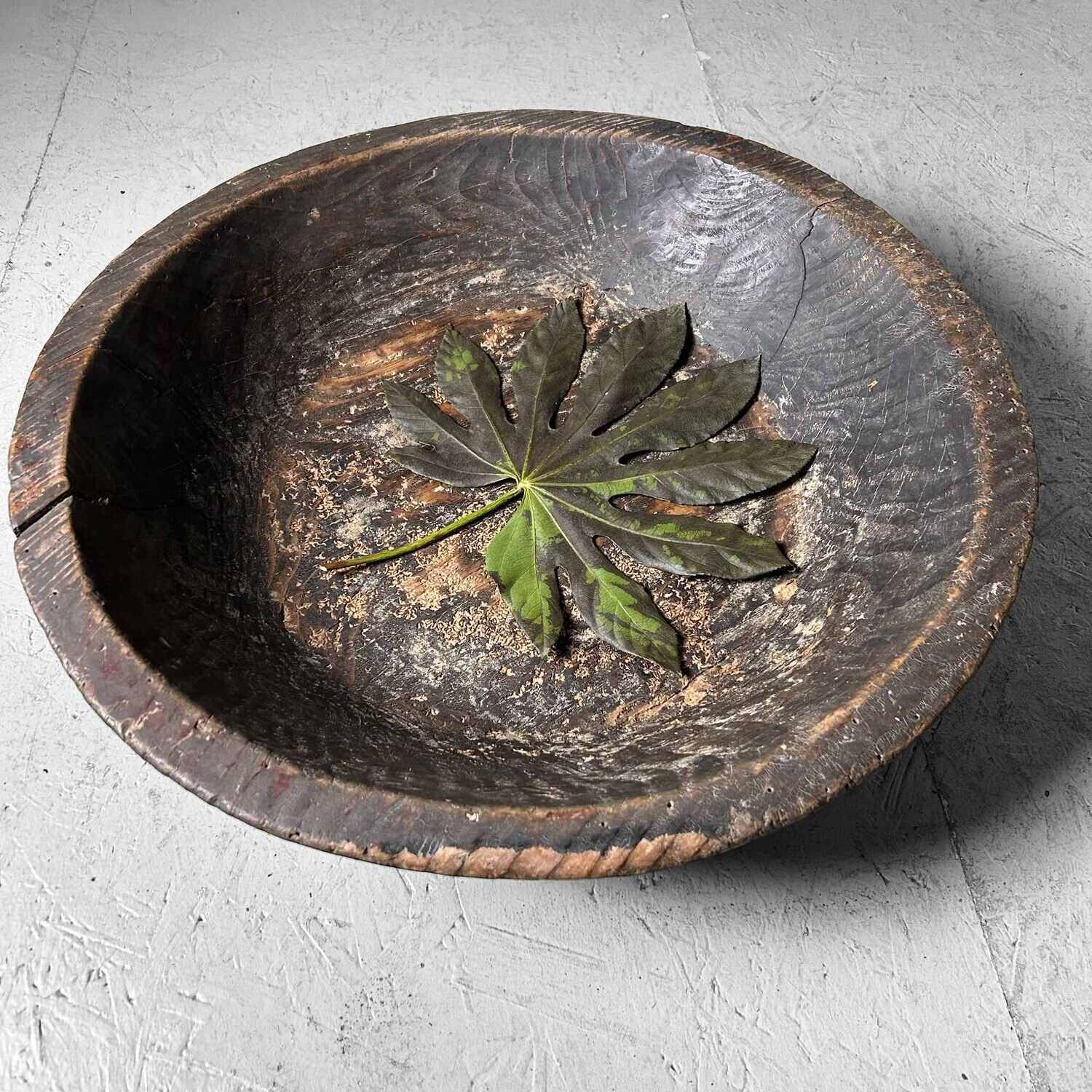 Grote Decoratieve Houten Deegkom, Japan, Taishō-periode.