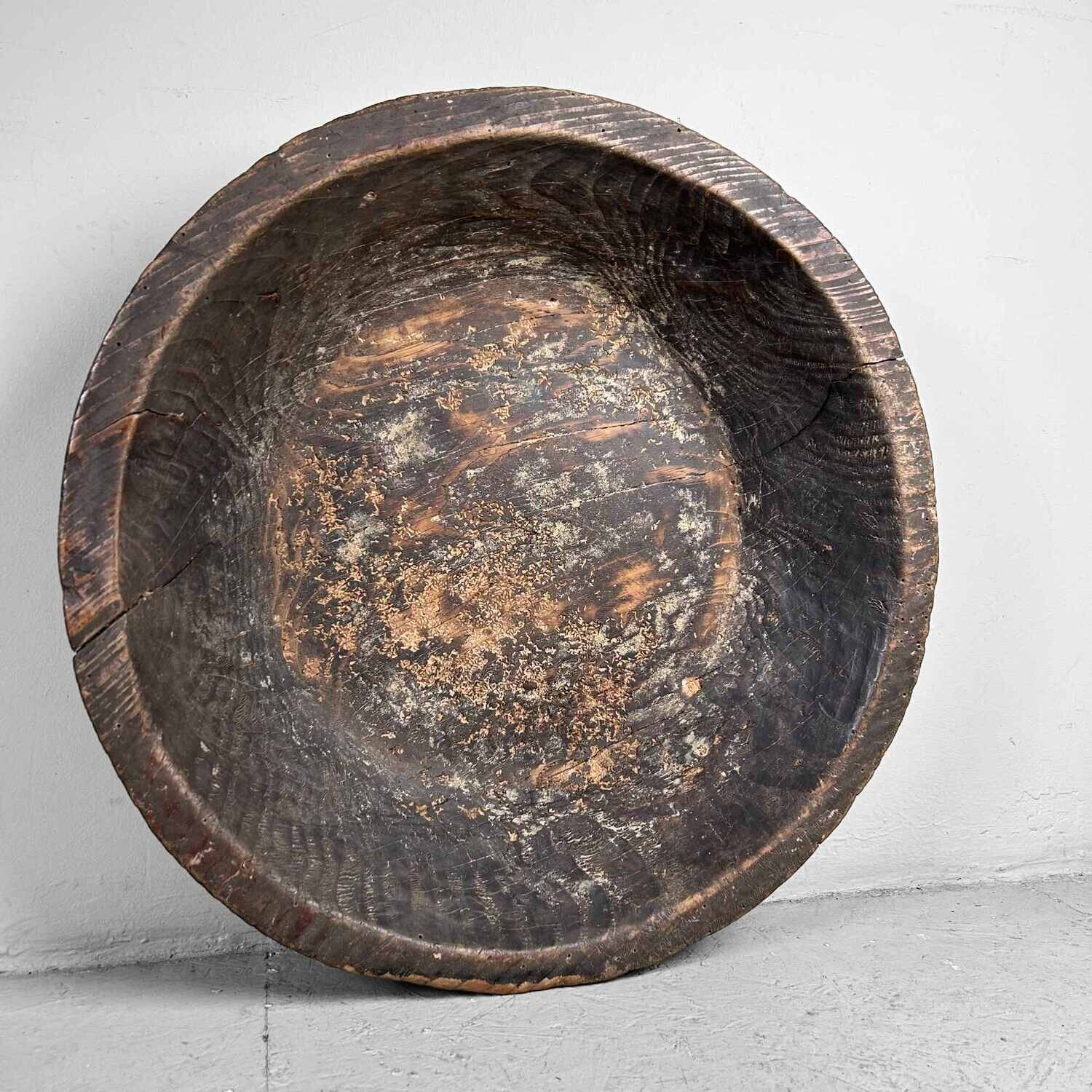 Grote Decoratieve Houten Deegkom, Japan, Taishō-periode.