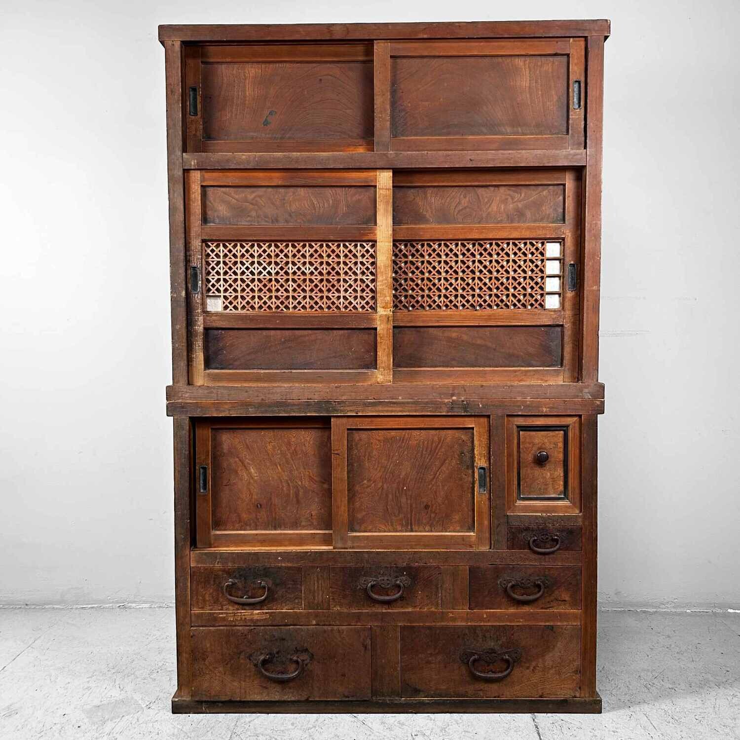Traditional Japanese Tansu Storage Cabinet, Taishō period.