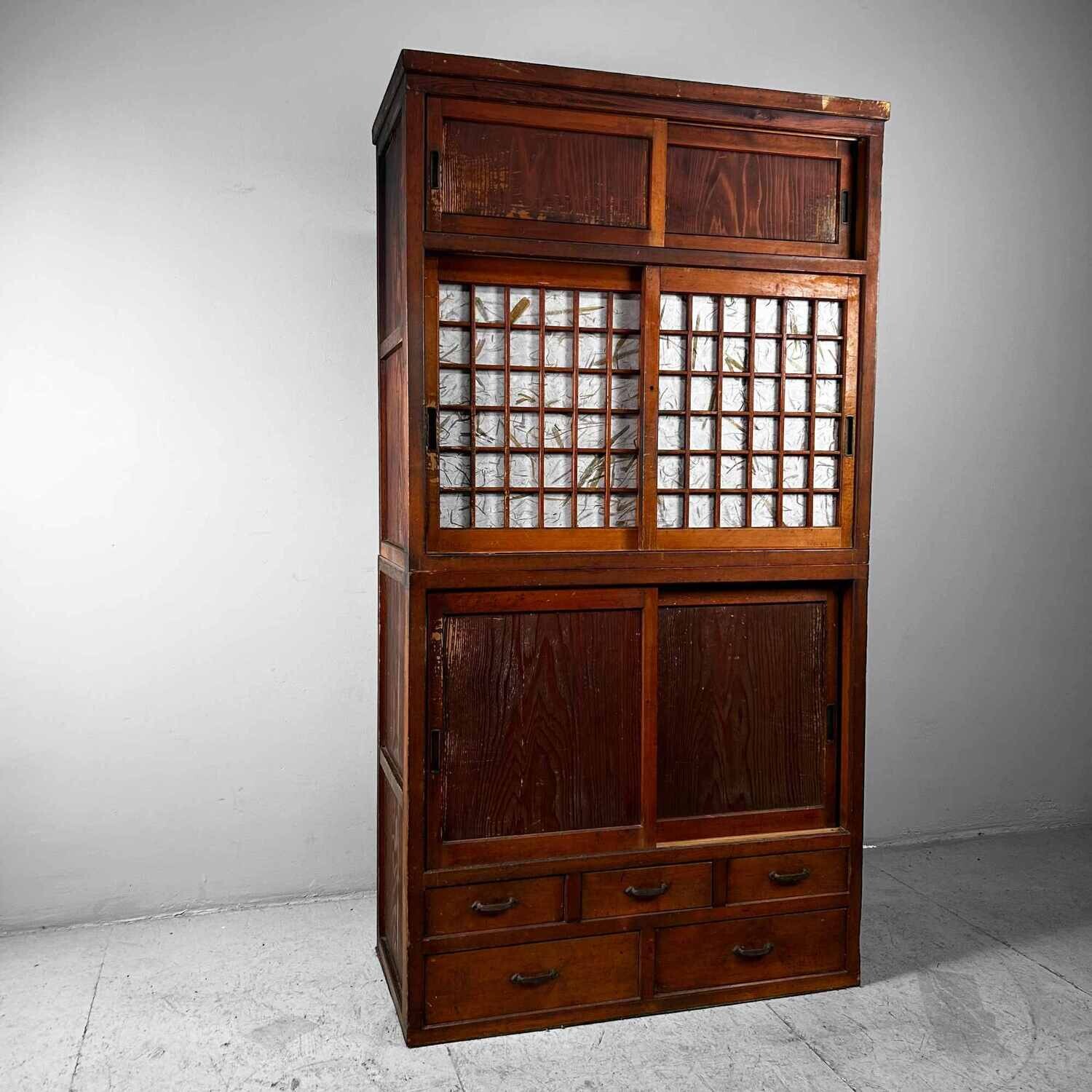 Traditional Japanese Tansu Storage Cabinet, Taishō Period.