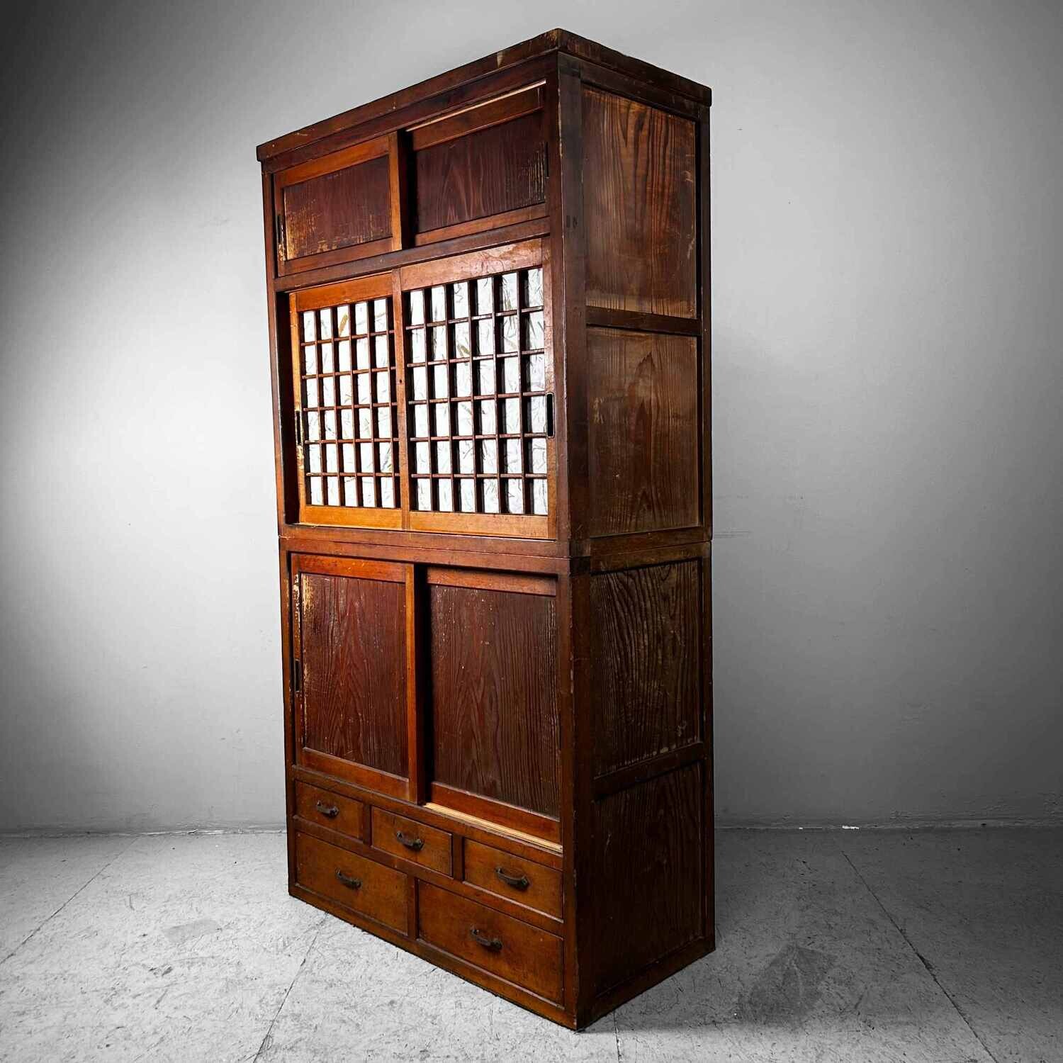 Traditional Japanese Tansu Storage Cabinet, Taishō Period.