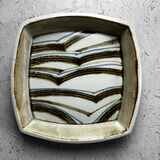 Japanese Mid Century Studio Pottery Ceramic Tray.