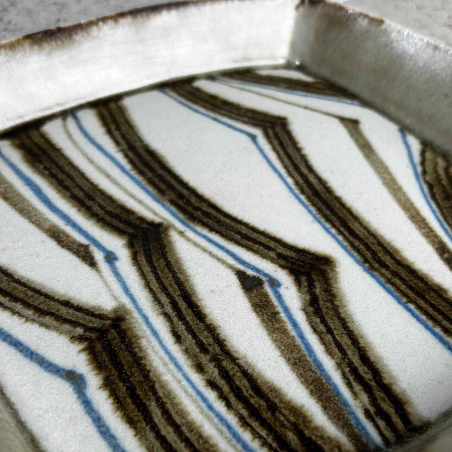 Japanese Mid Century Studio Pottery Ceramic Tray.