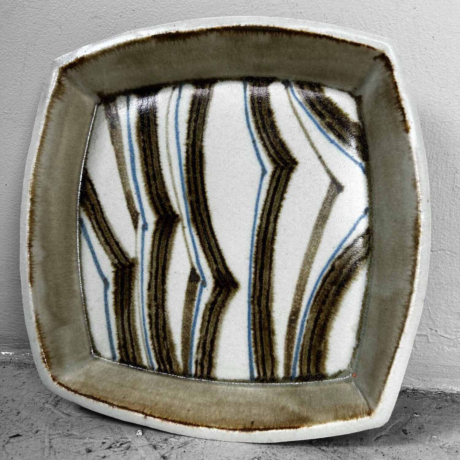 Japanese Mid Century Studio Pottery Ceramic Tray.