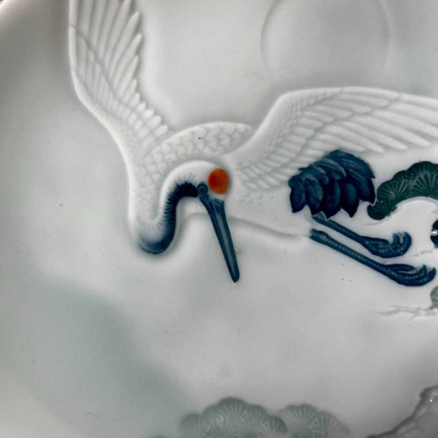 Japans Porseleinen Bord 'Kraanvogel', 1938.