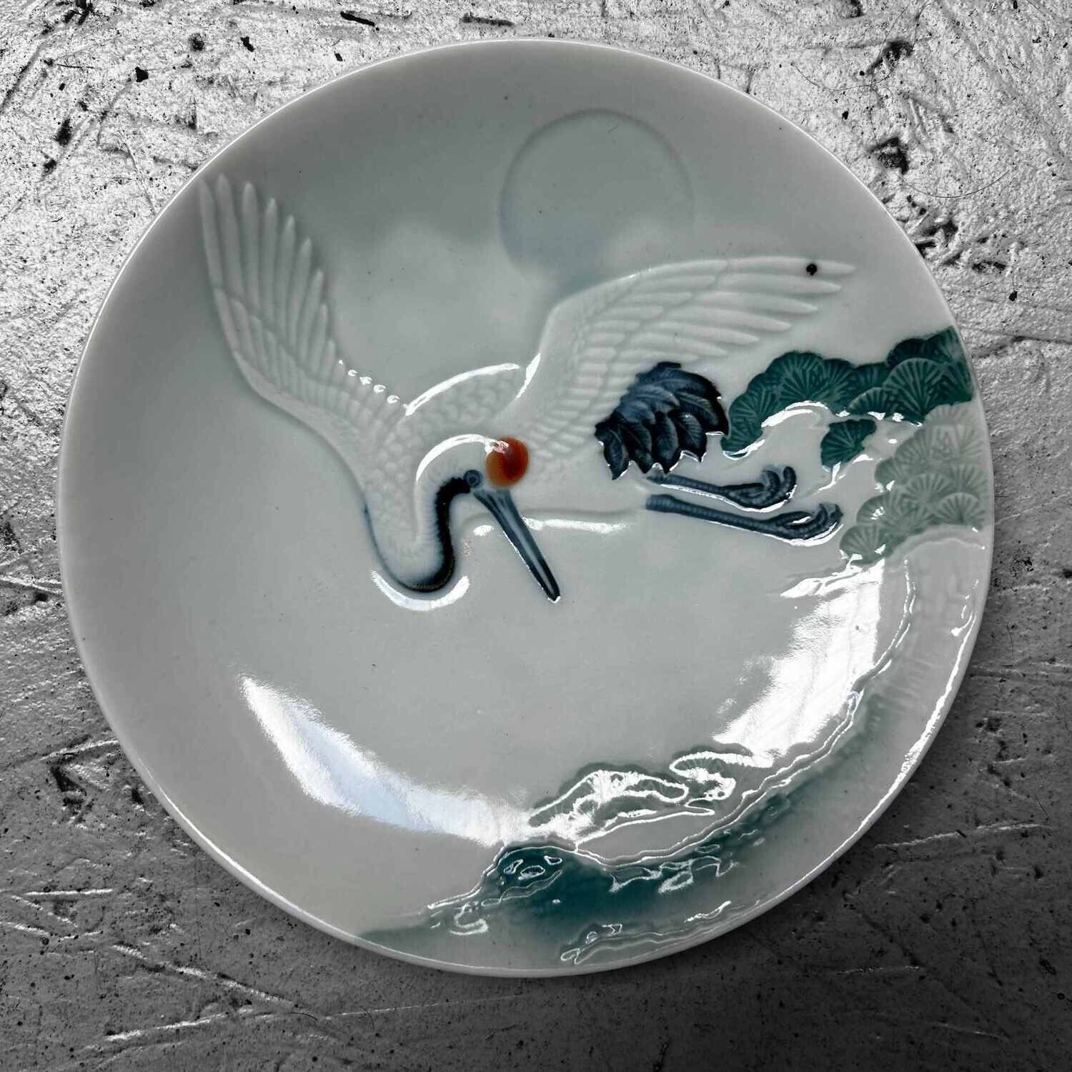 Japans Porseleinen Bord 'Kraanvogel', 1938.