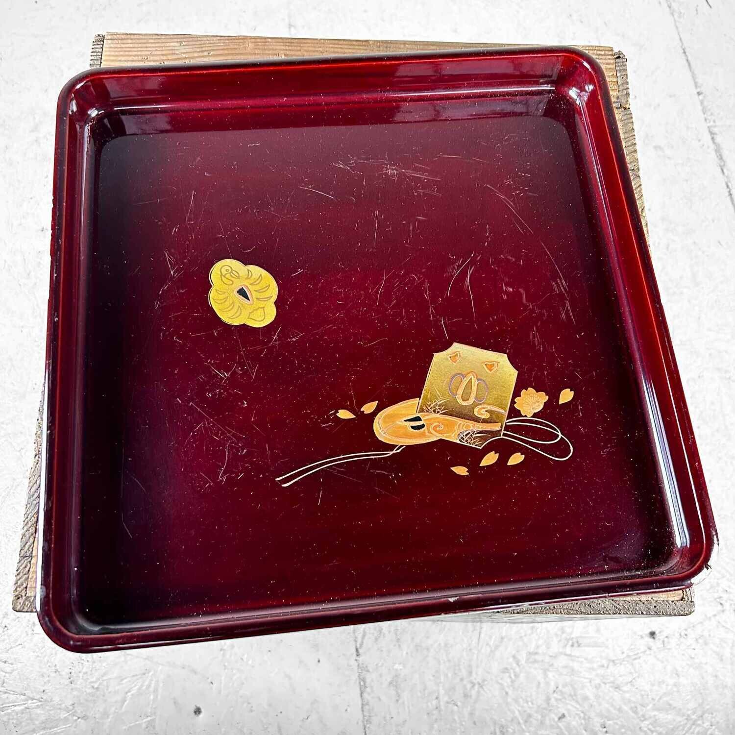 Houten Lakwerk Maki-e Japans Dienblad, Taishō-periode.