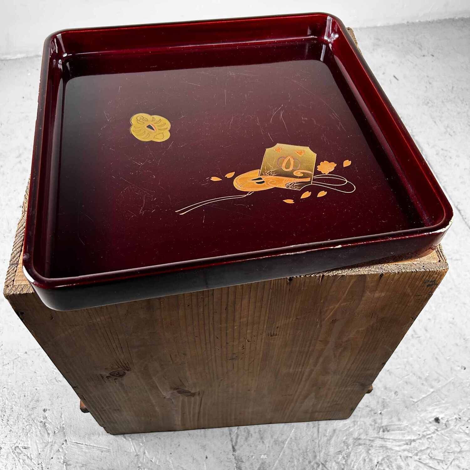 Houten Lakwerk Maki-e Japans Dienblad, Taishō-periode.