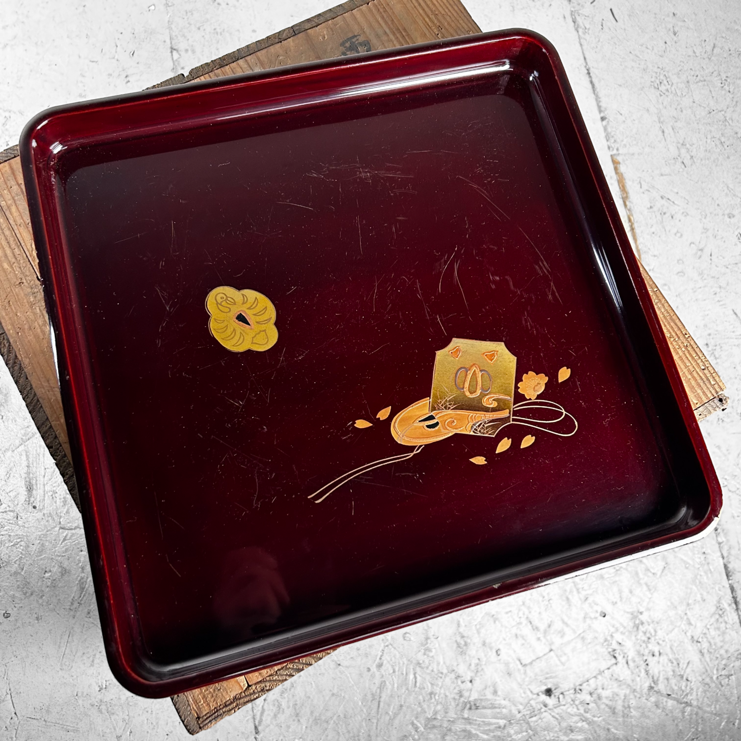 Houten Lakwerk Maki-e Japans Dienblad, Taishō-periode.